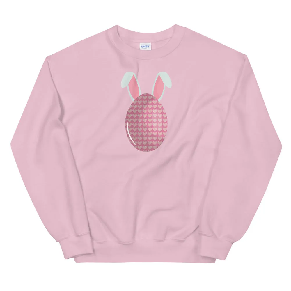 Bunny Ear Heart Easter Egg Sweatshirt