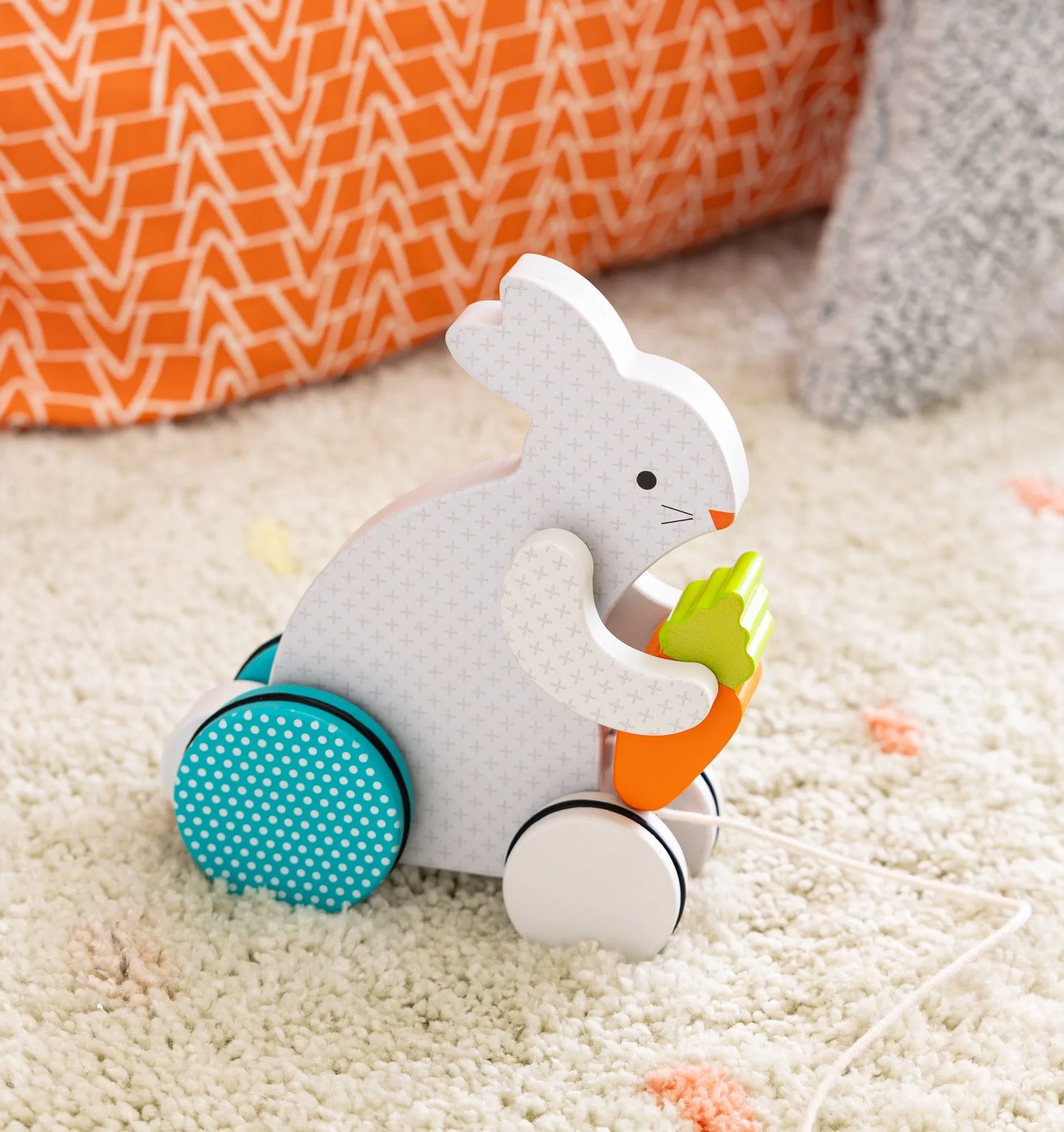 Busy Bunny Wooden Pull Toy