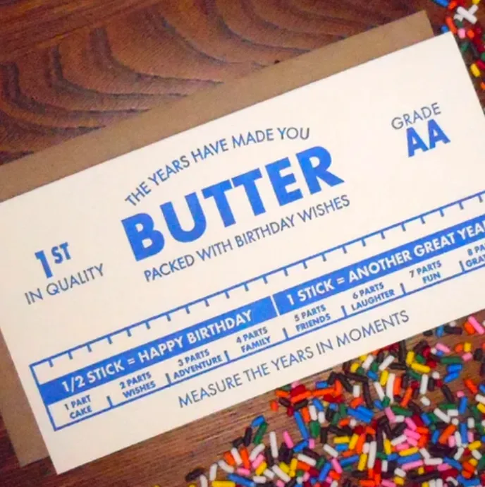 Butter Birthday Greeting Card