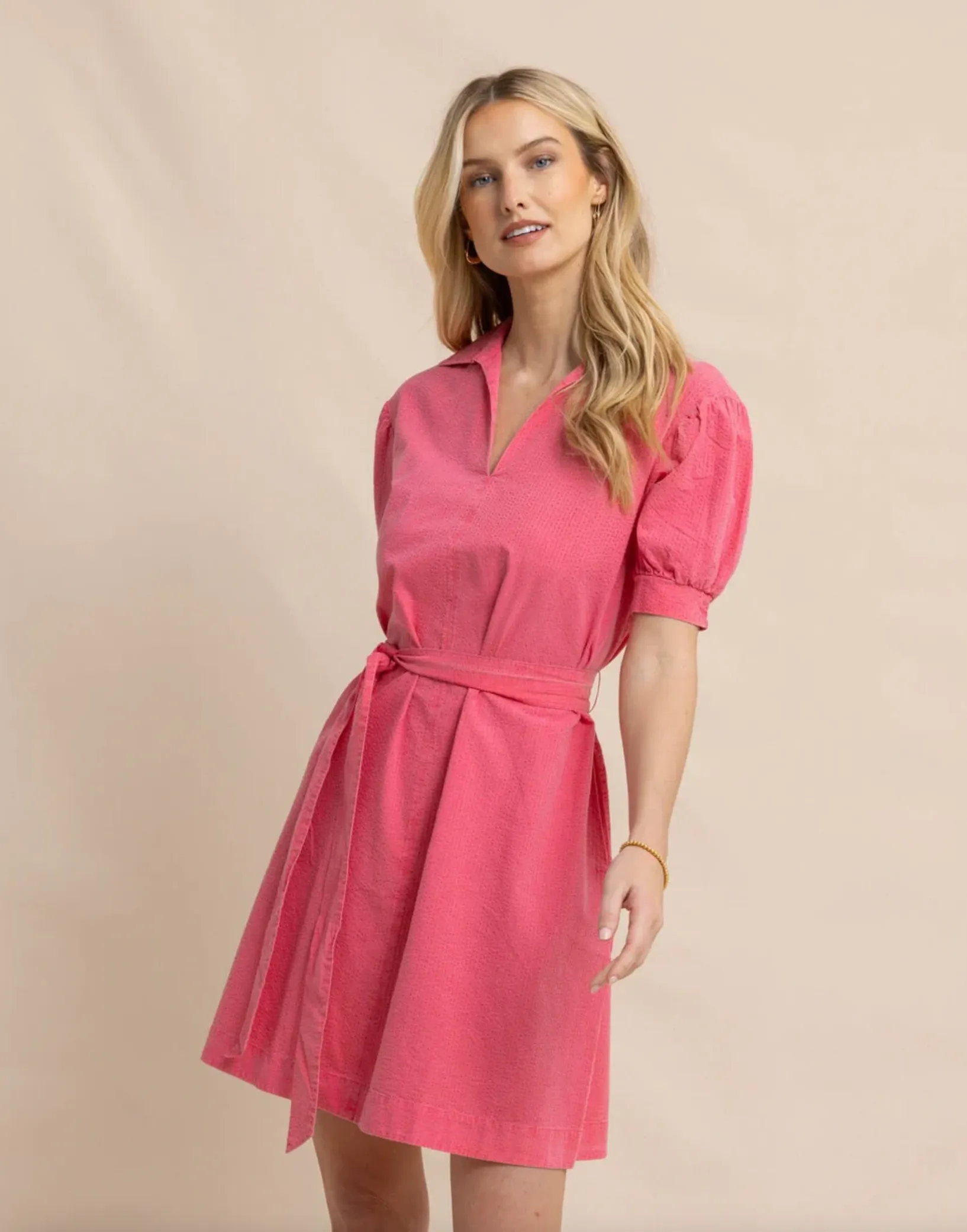 Calan Washed Seersucker Dress | Camelia Rose