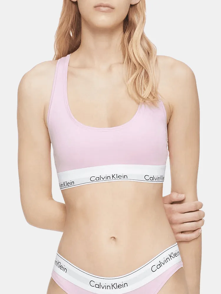 Calvin Klein Modern Cotton Unlined Bralette - Pale Orchid