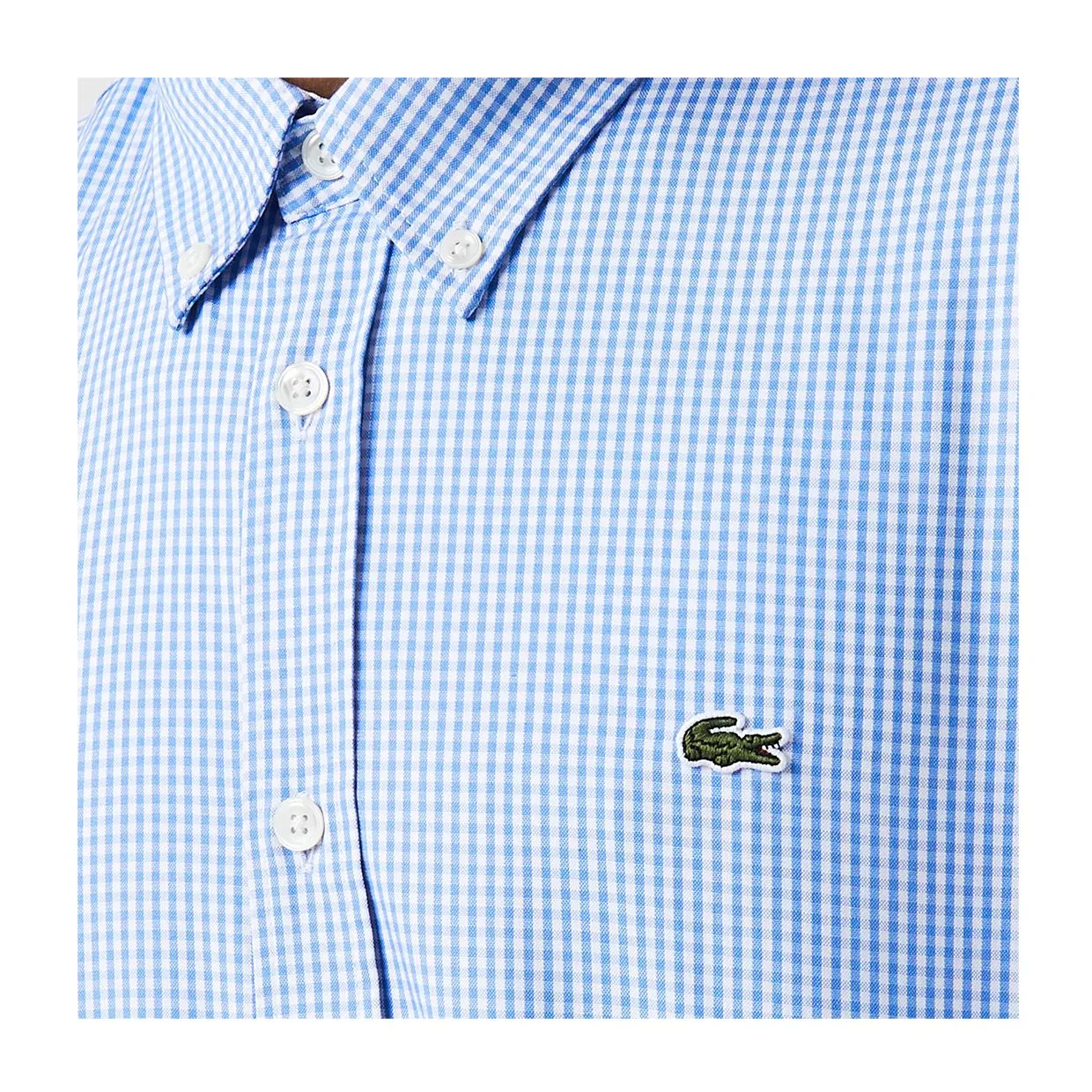 Camicia Lacoste A Quadri Bianco / Blu / Azzurro (F6Z)