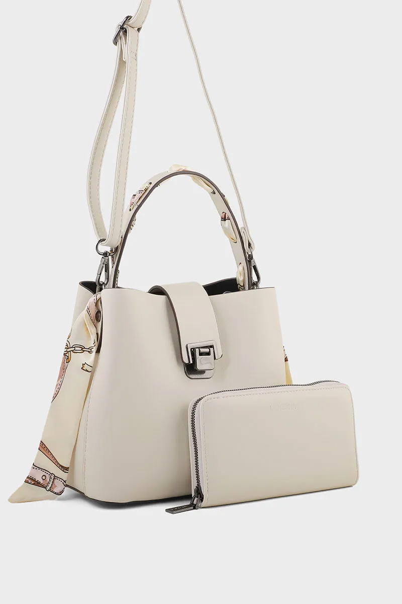 Casual Bucket Hand Bags BH0006-Off White