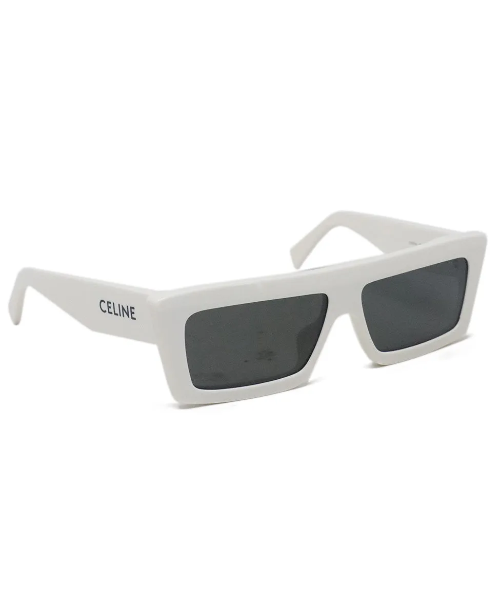 Celine White Plastic Sunglasses