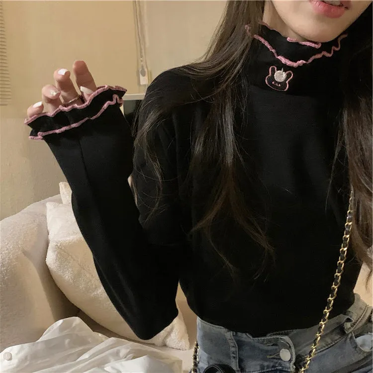 chic turtleneck t-shirt  KF83298