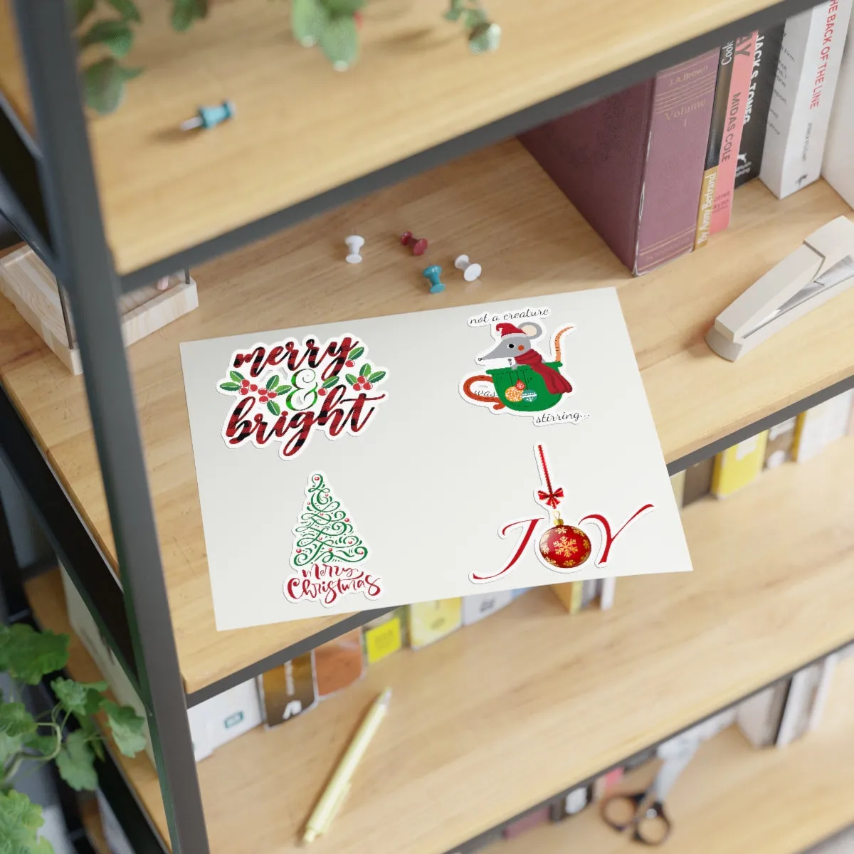 Christmas Designs (8.5 x 11) Sticker Sheet #1