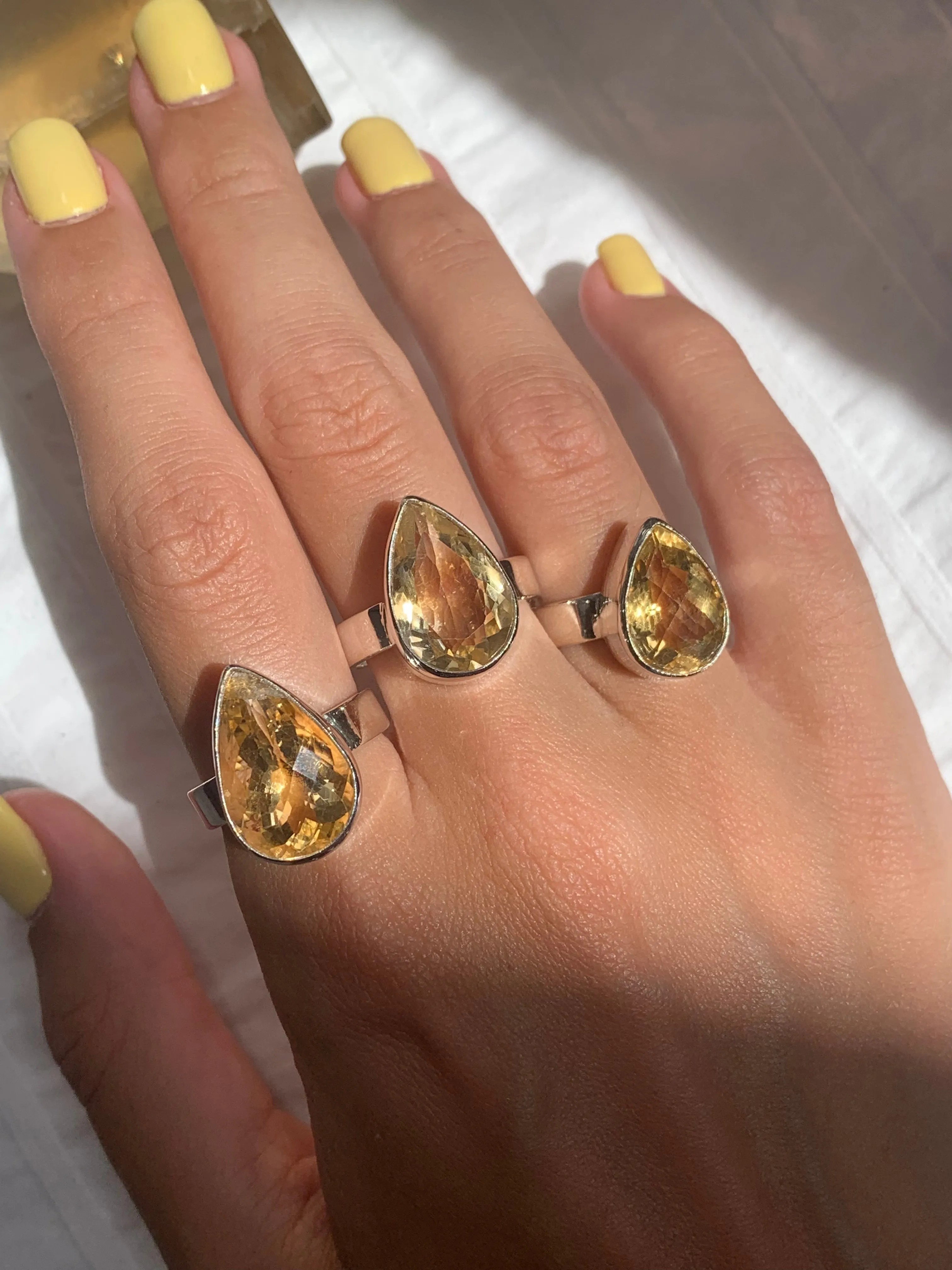 Citrine Akoni Ring - Teardrop (One of a kind)