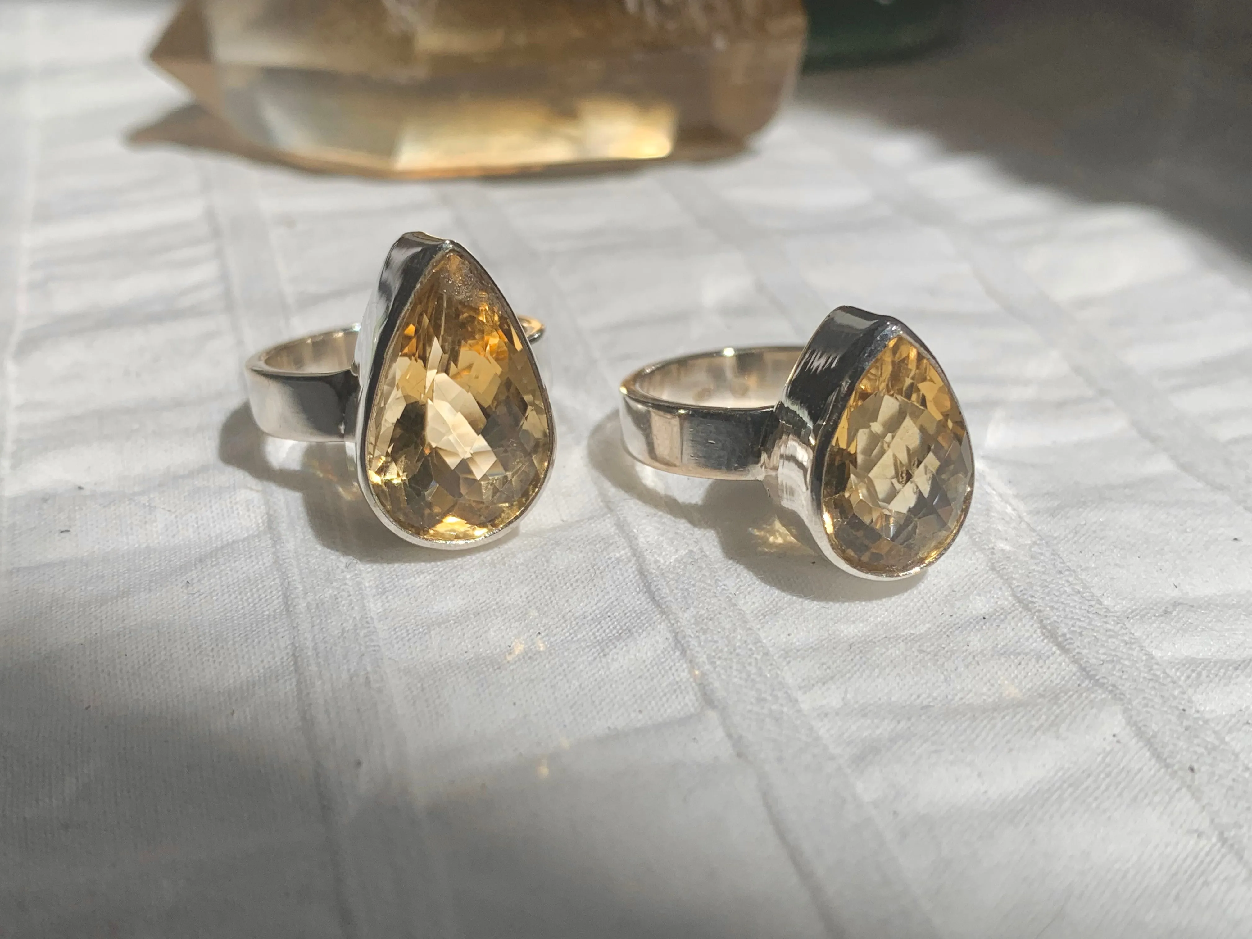 Citrine Akoni Ring - Teardrop (One of a kind)