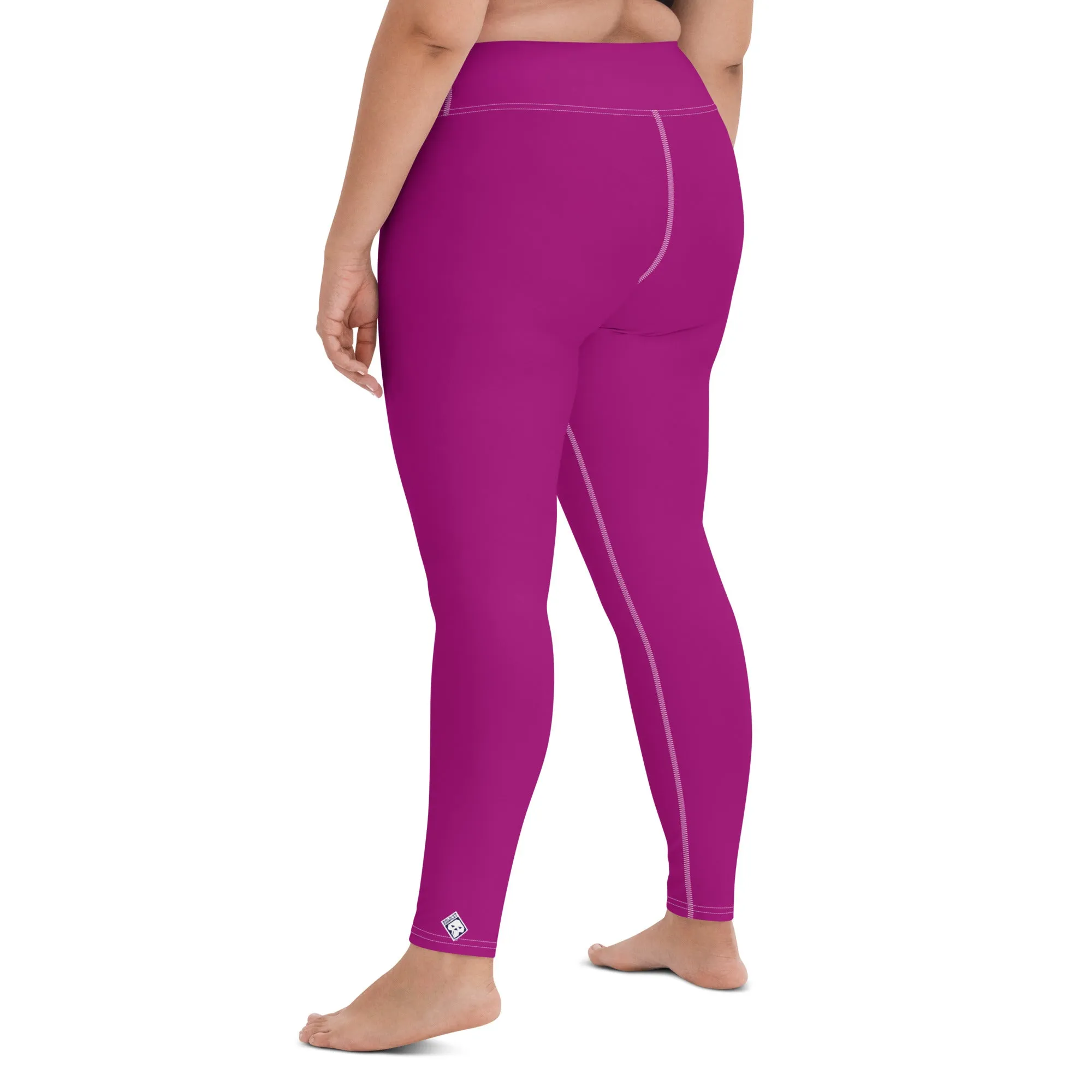 City Vibes: Solid Color Yoga Pants Leggings for Women - Fresh Eggplant