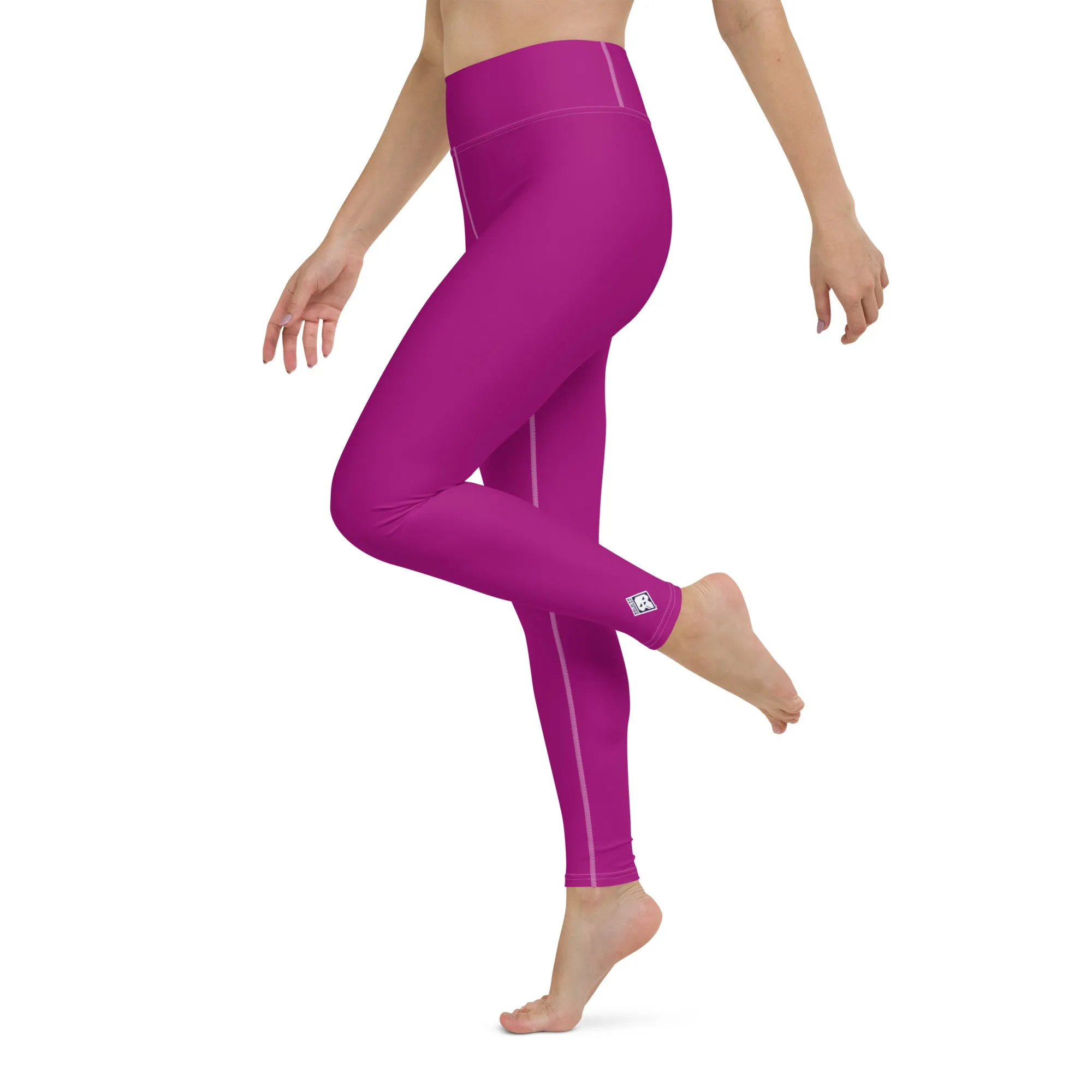 City Vibes: Solid Color Yoga Pants Leggings for Women - Fresh Eggplant