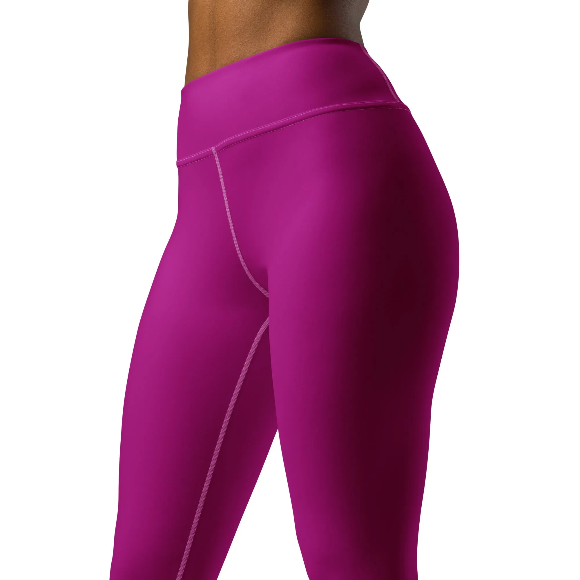 City Vibes: Solid Color Yoga Pants Leggings for Women - Fresh Eggplant