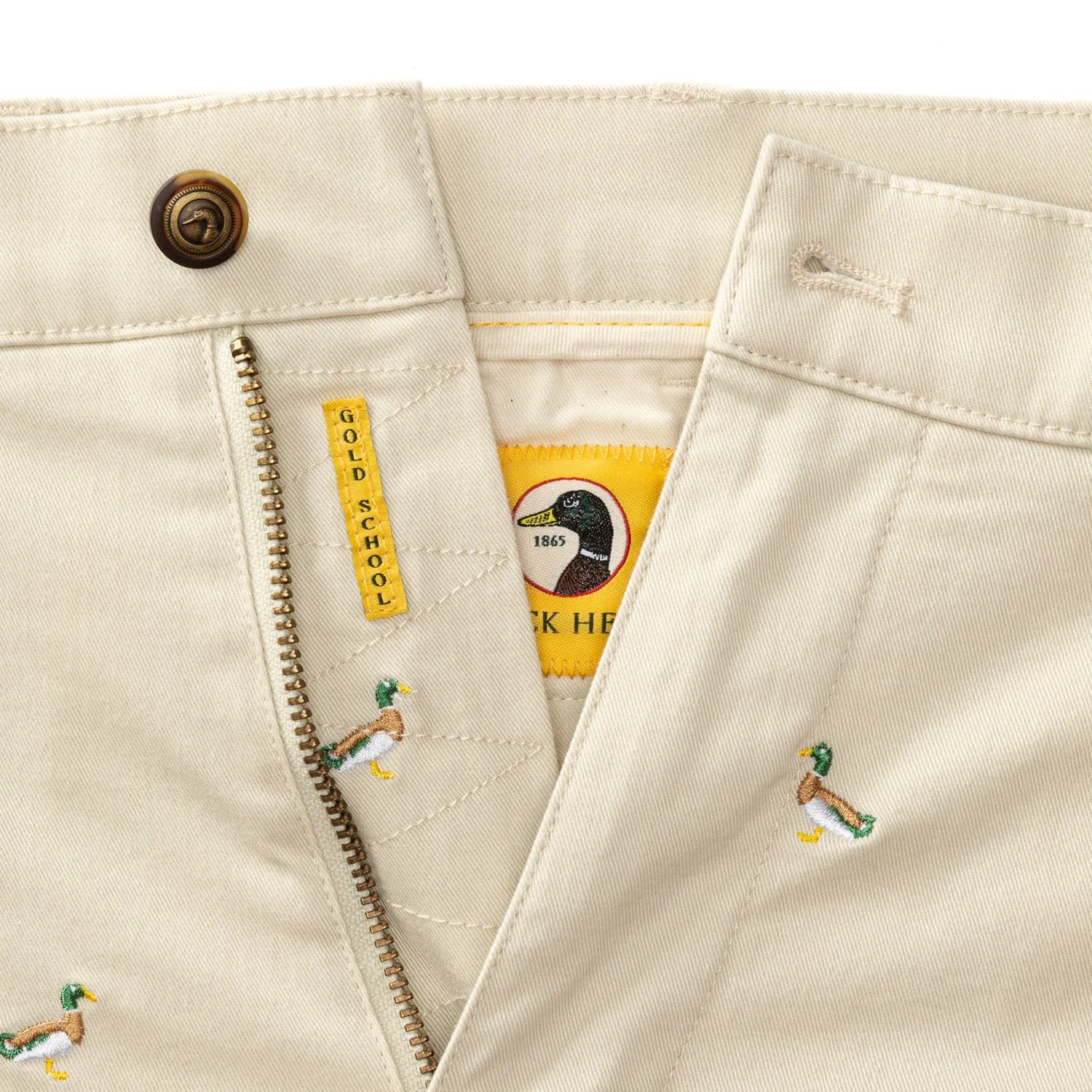 Classic Fit Gold School Chino - Emb Stone