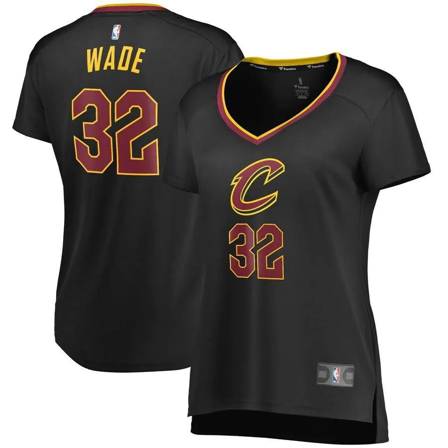 Cleveland Cavaliers Dean Wade Fanatics Branded Replica Fast Break Player Statement Jersey Womens - Black | Ireland D5562T7