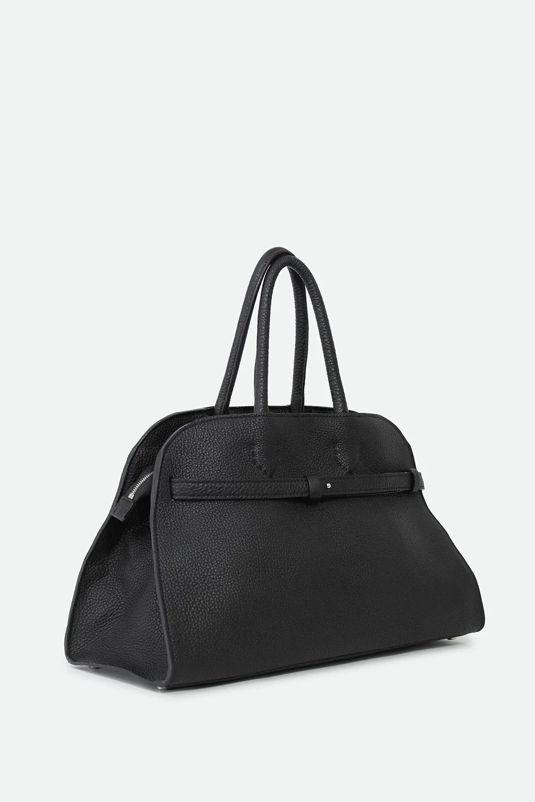 COQUETTE ITALIAN LEATHER HANDBAG IN BLACK