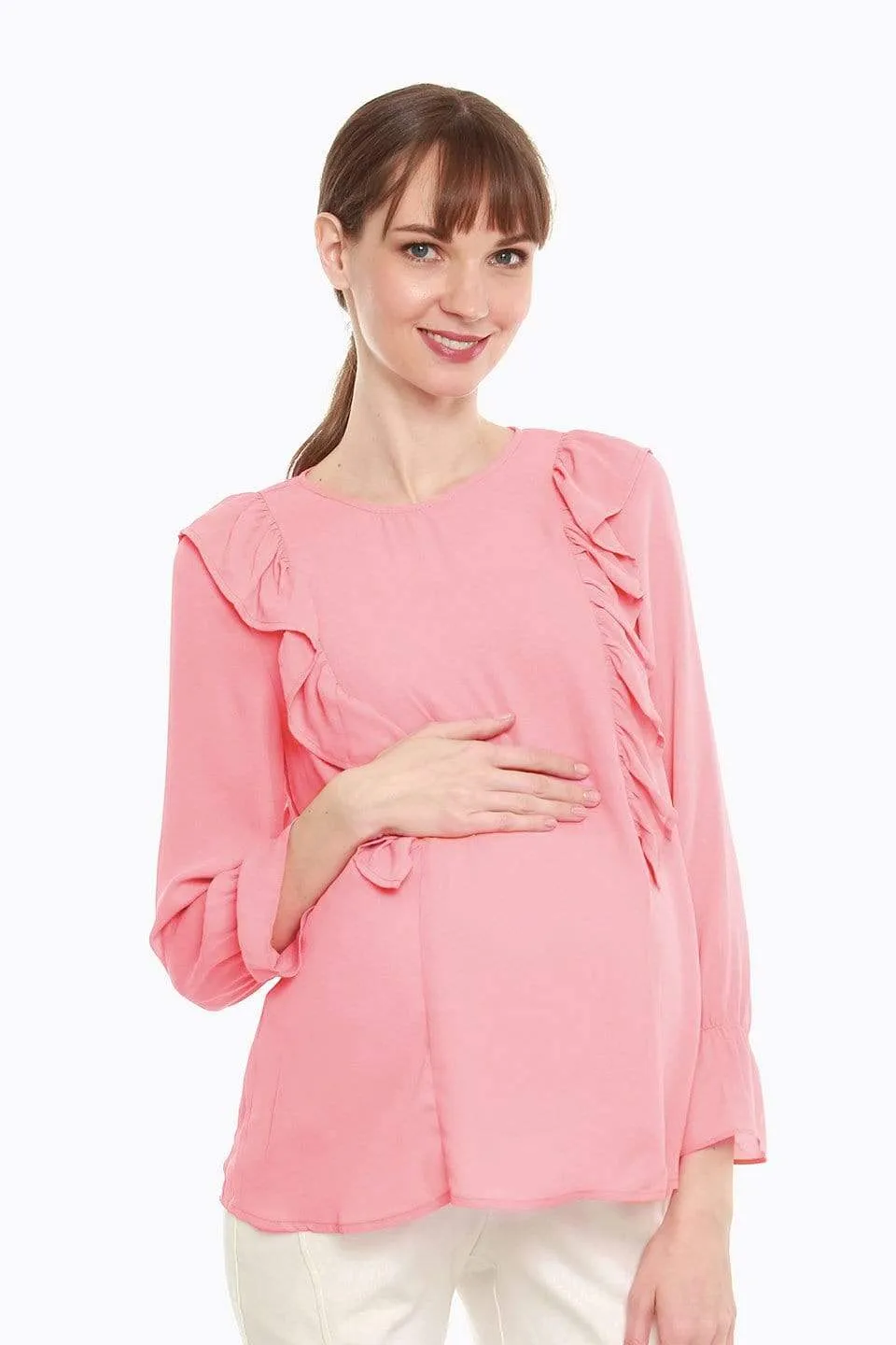 Cornelia Nursing Top Salmon