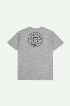 Crest II S/S Standard T-Shirt - Heather Grey/Washed Black/Pine Needle