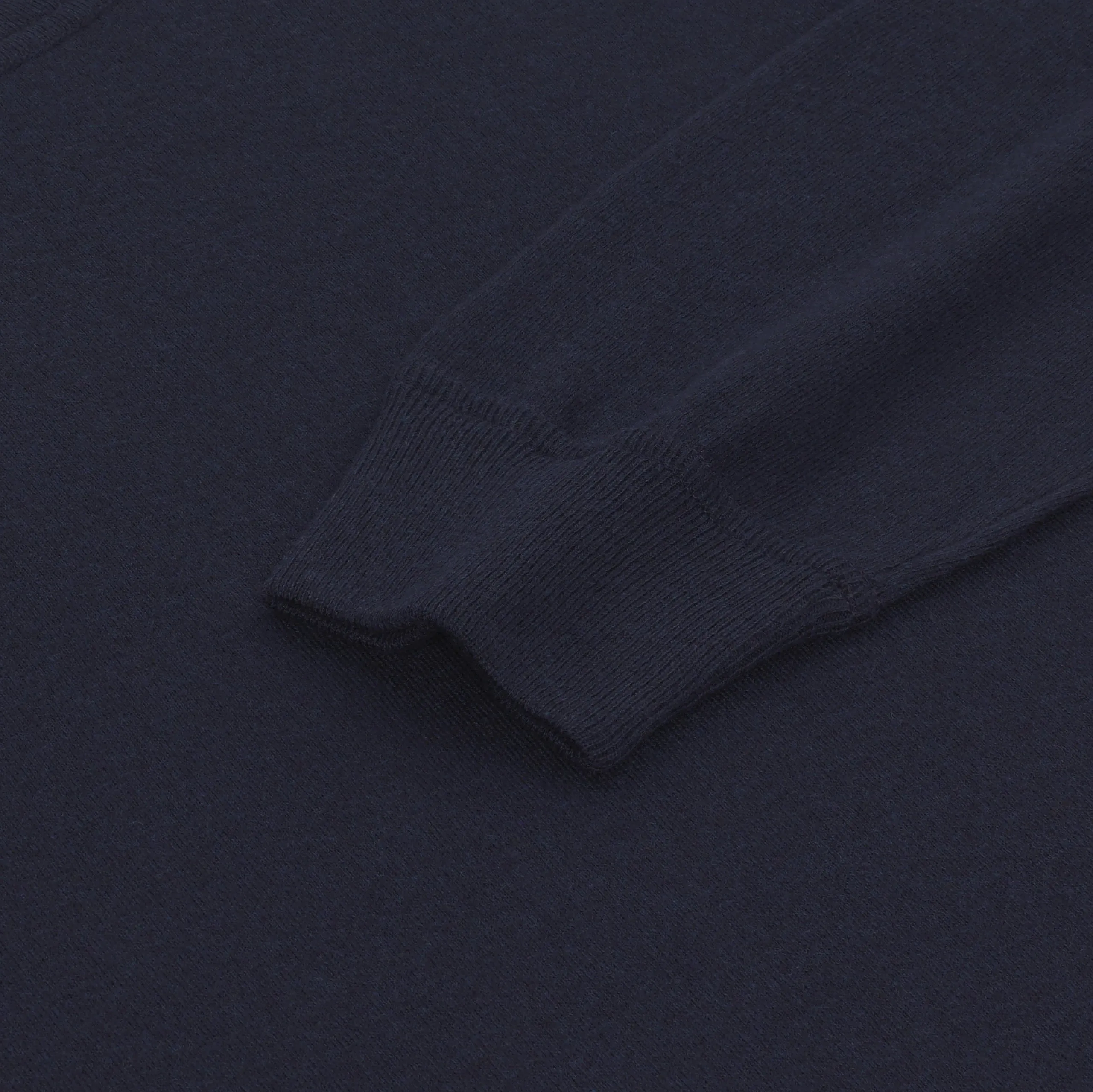 Crew-Neck Cotton-Cashmere Blend Pullover in Midnight Blue