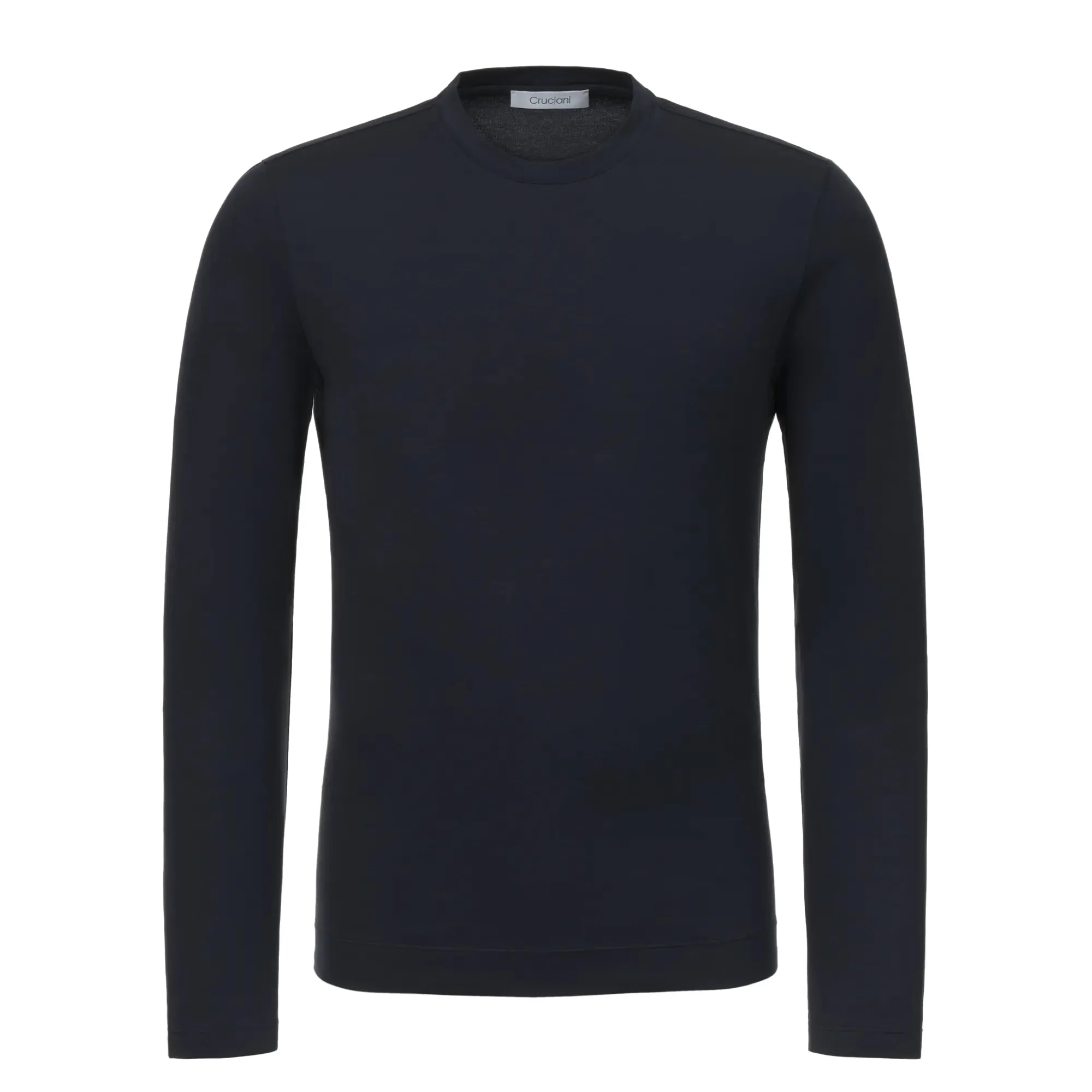 Crewneck Cotton Long Sleeve in Dark Blue