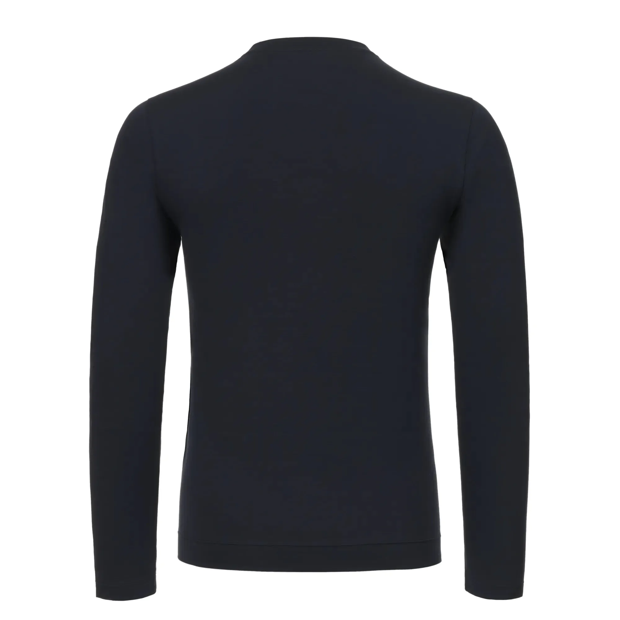 Crewneck Cotton Long Sleeve in Dark Blue