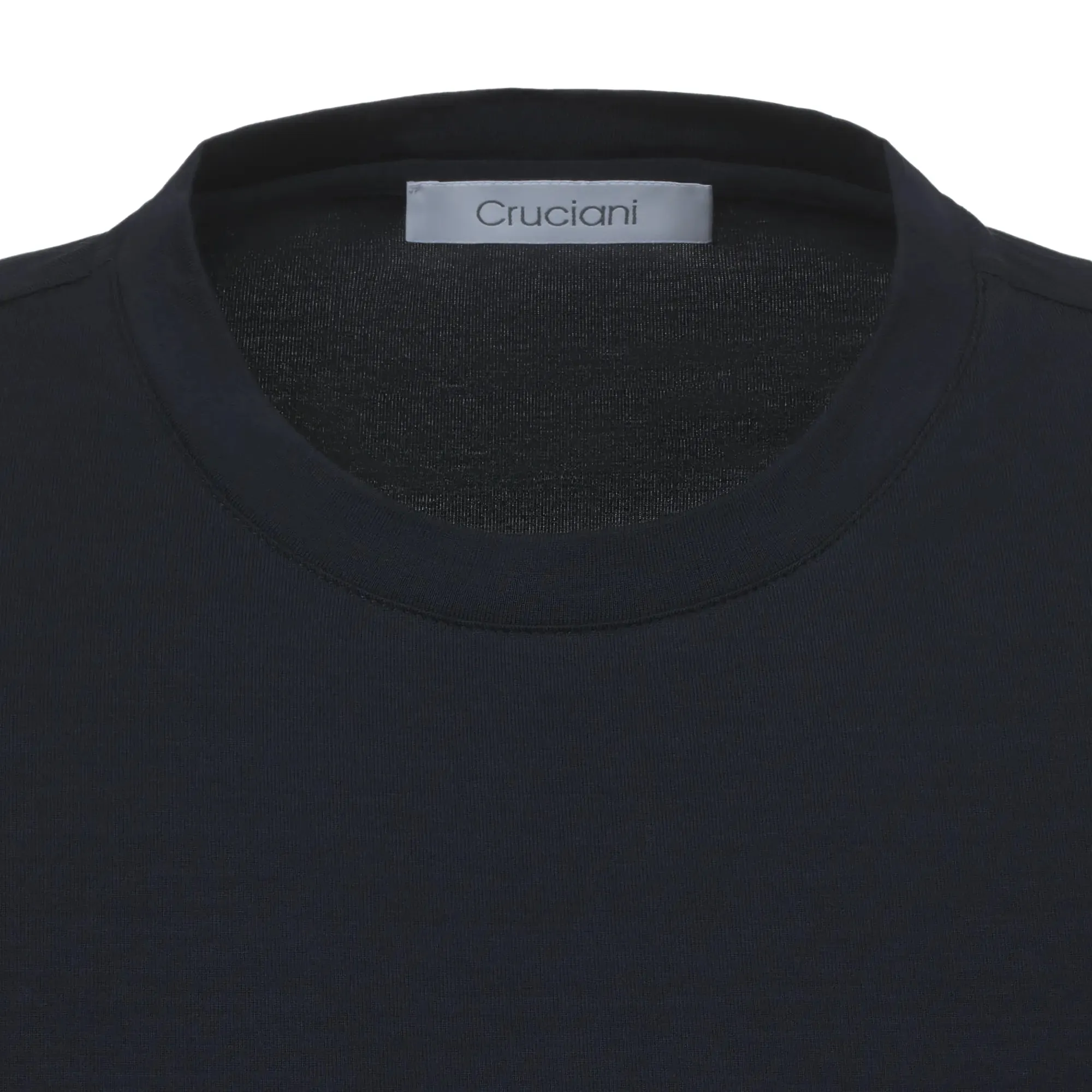 Crewneck Cotton Long Sleeve in Dark Blue