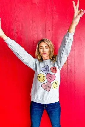 Cute Stuff Hearts Graphic Sweatshirt