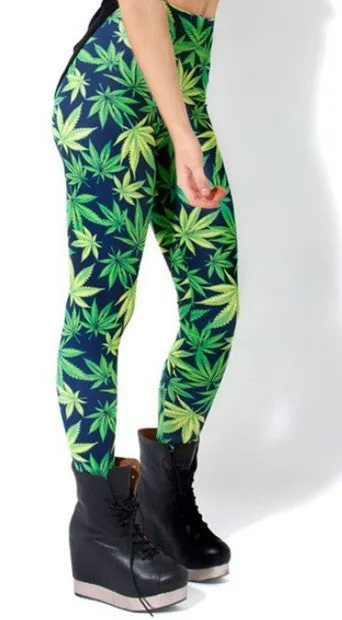 Dank Master Weed Leaf Leggings