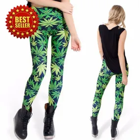 Dank Master Weed Leaf Leggings