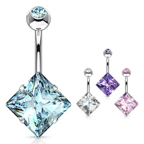 Diamanté Solitaire Belly Ring