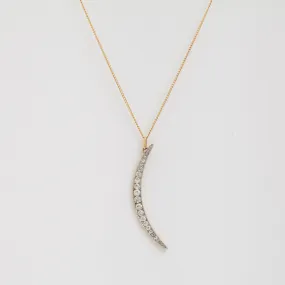 Diamond Crescent Pendant Necklace