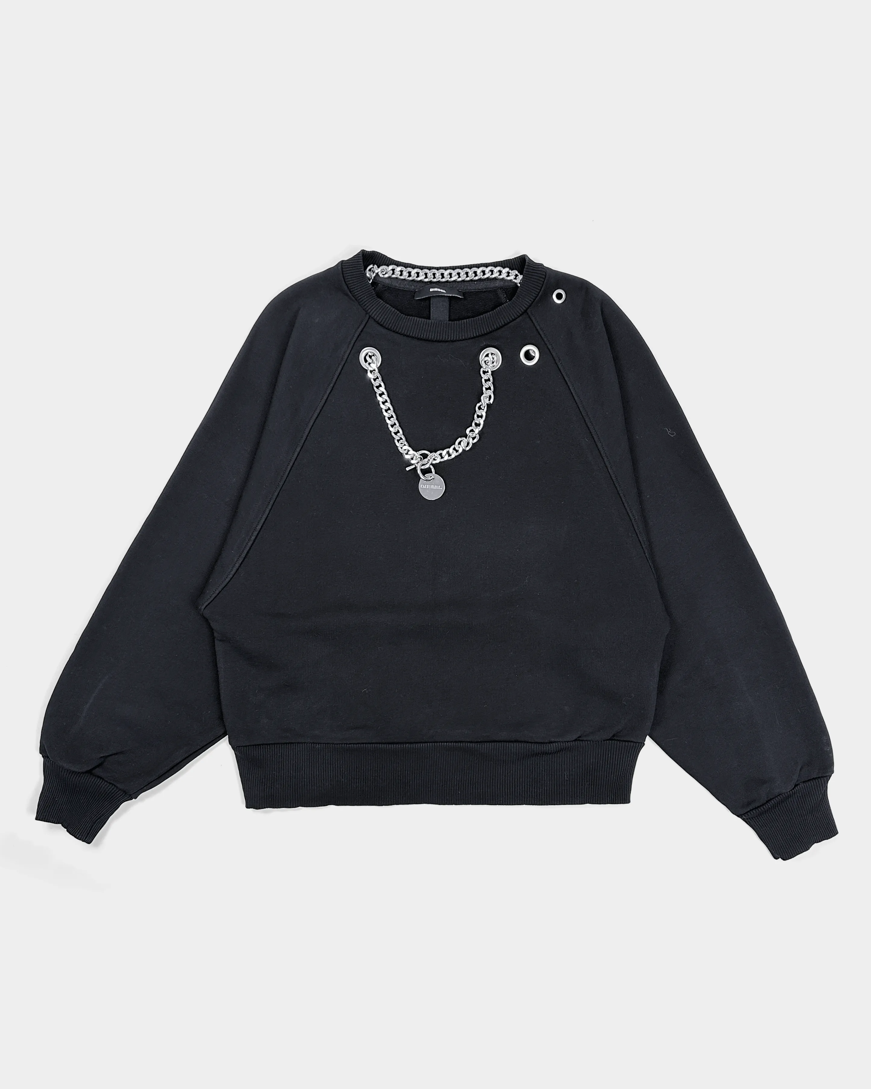 Diesel Chained Black Boxy Sweatshirt 2010's