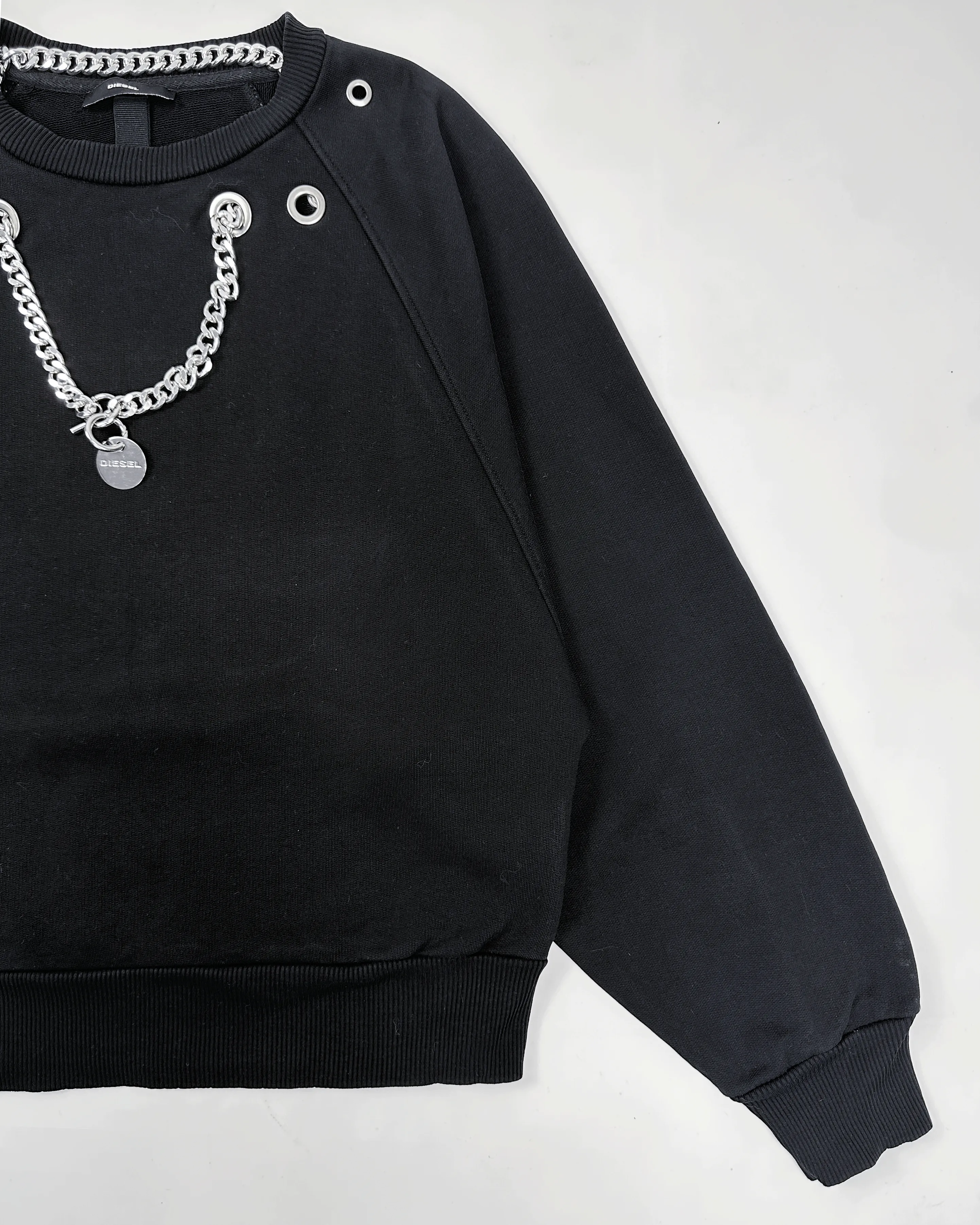 Diesel Chained Black Boxy Sweatshirt 2010's