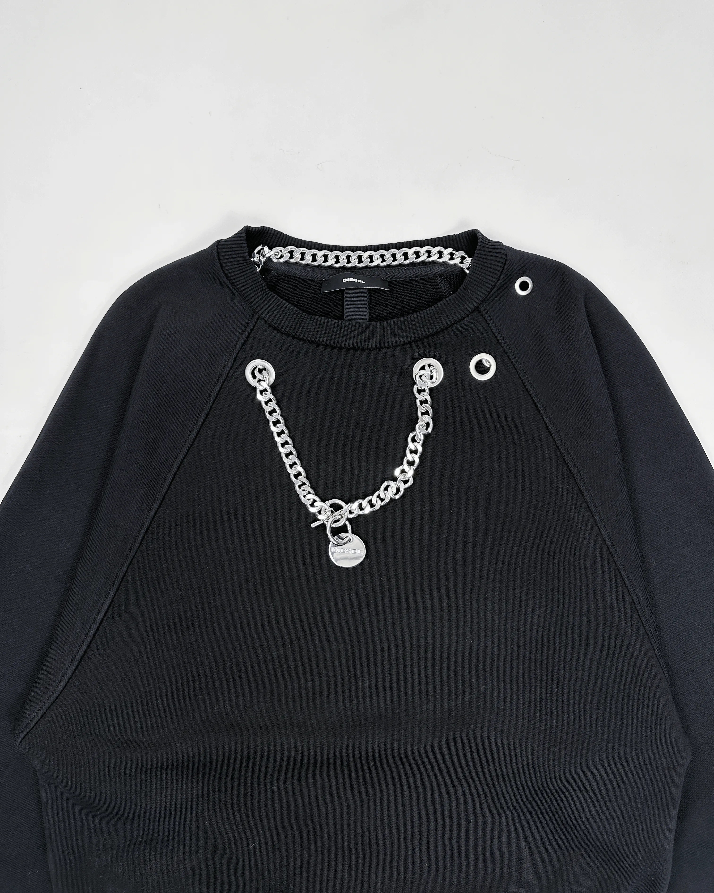 Diesel Chained Black Boxy Sweatshirt 2010's