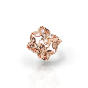 Double Grand Butterfly Ring [Pink gold]