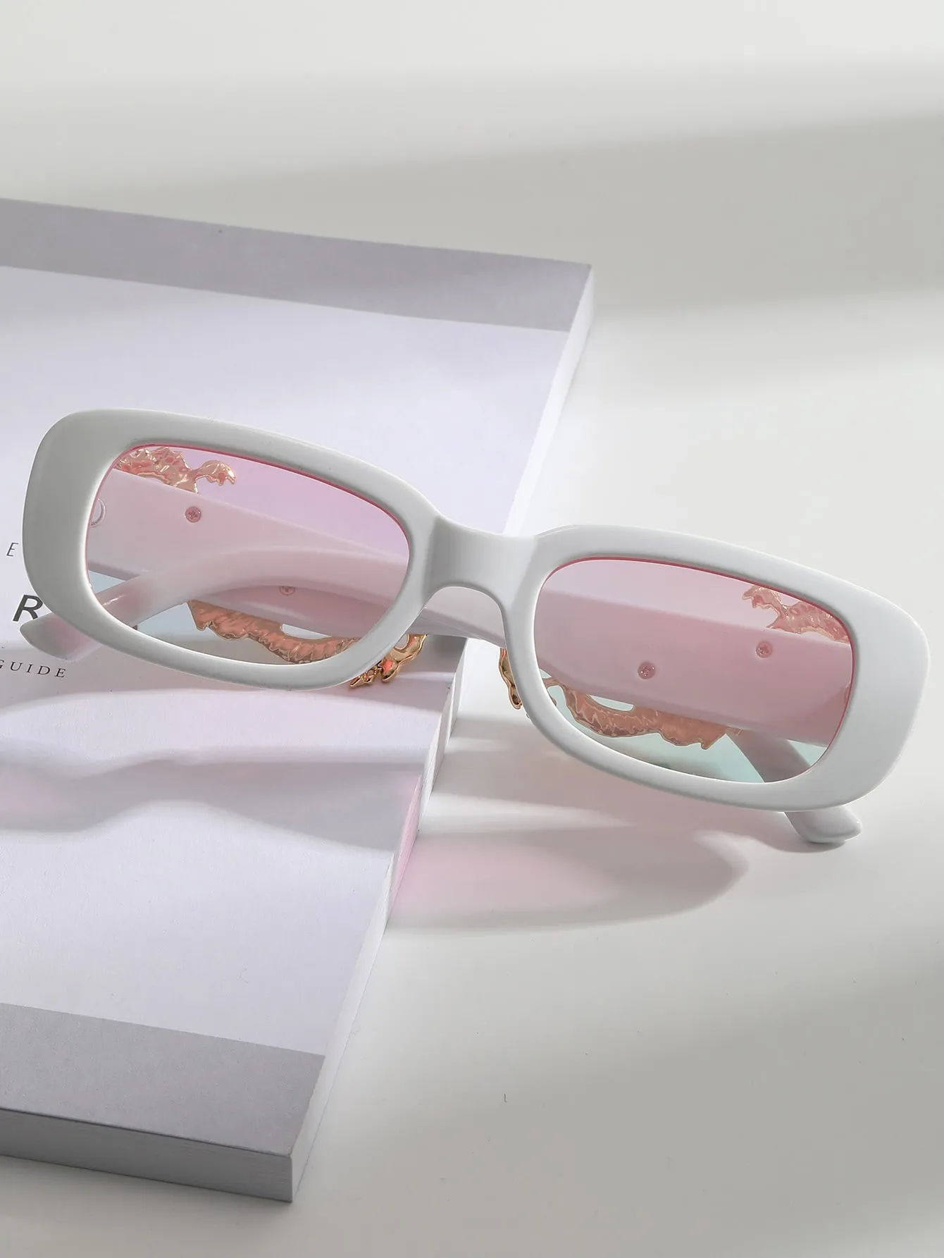 Dragon Decor Tinted Lens Fashion Glasses