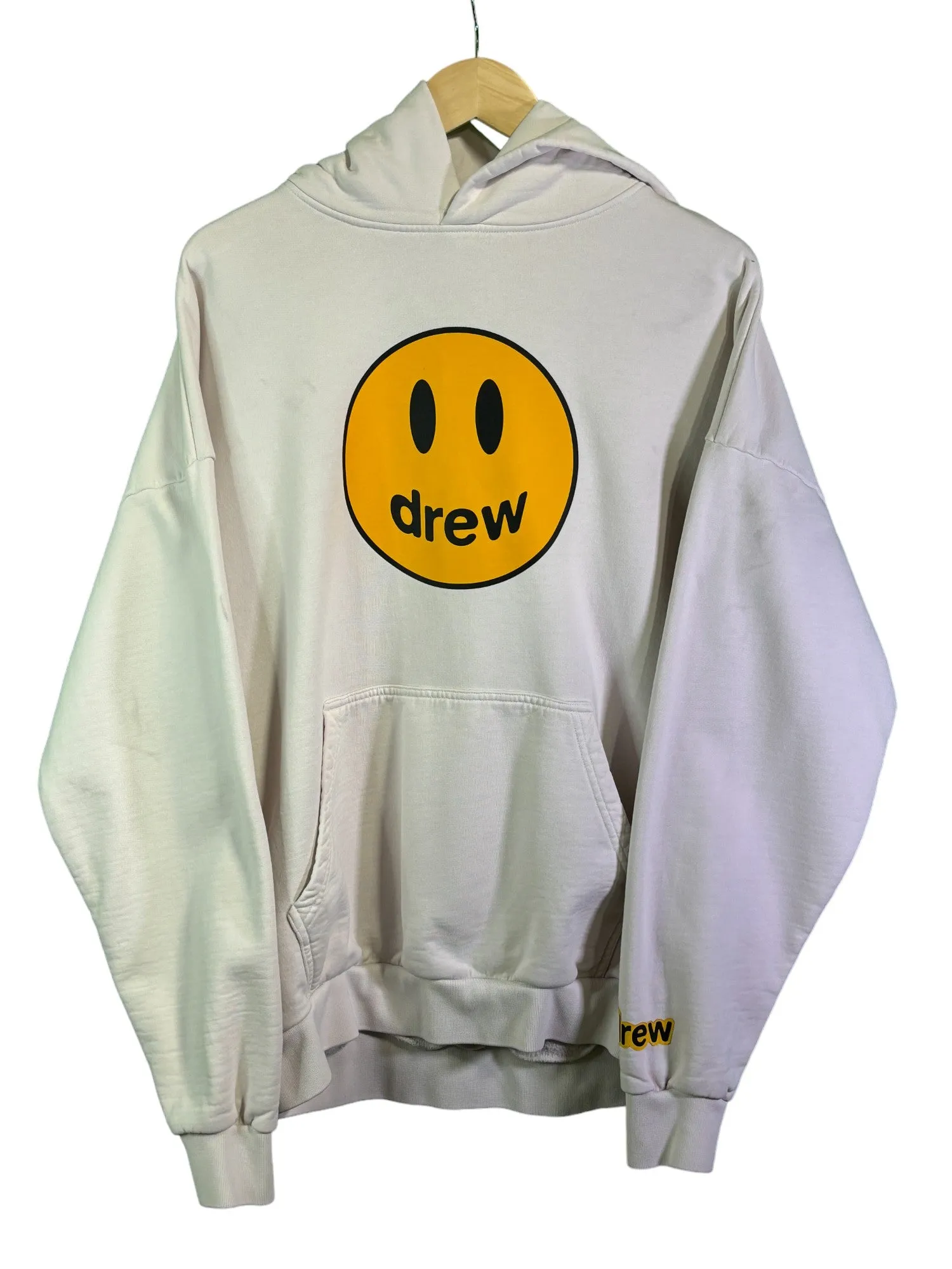 Drewhouse Smiley Face Logo Soft Pink Pullover Hoodie Size Small