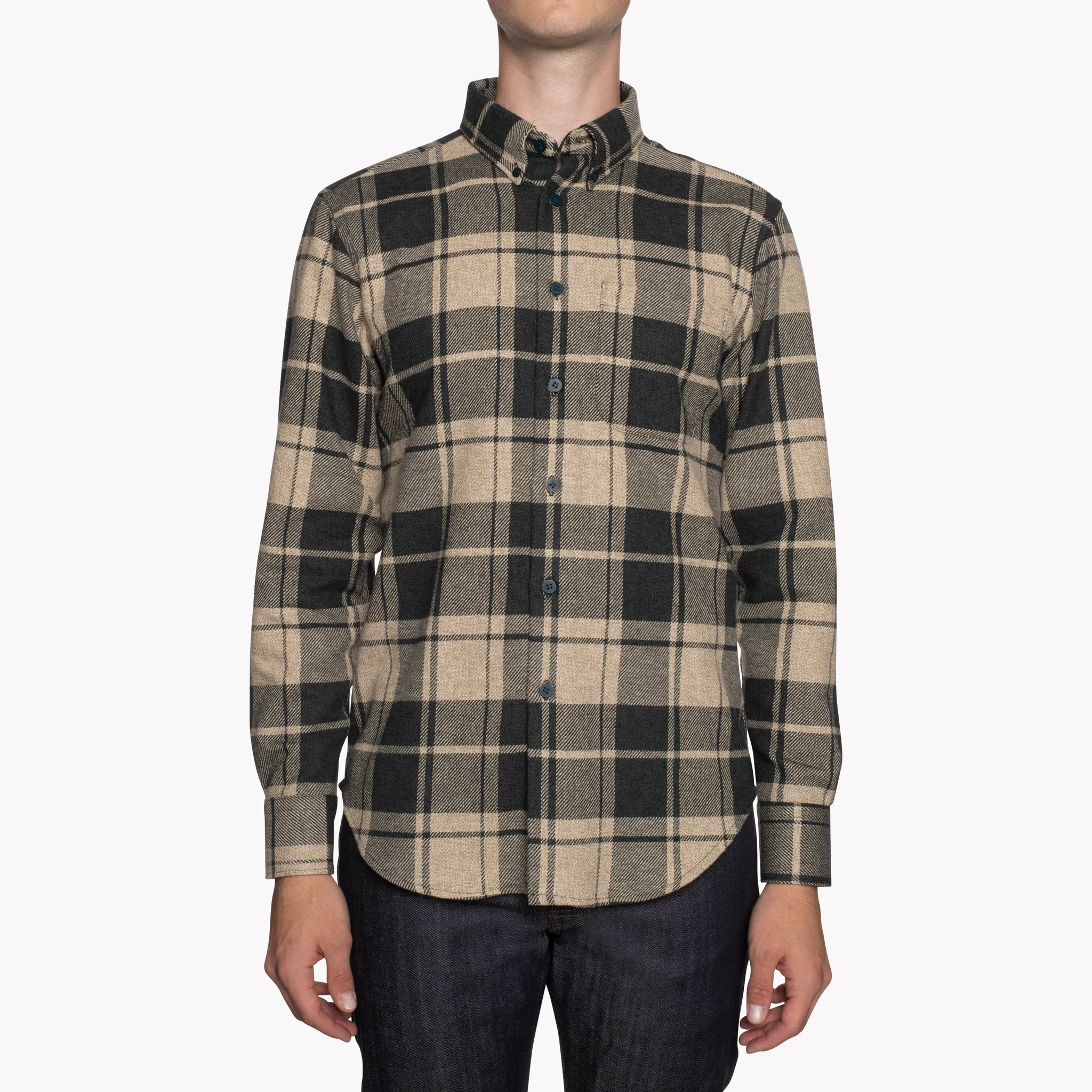 Easy Shirt - Heavy Vintage Flannel - Forest/Grey