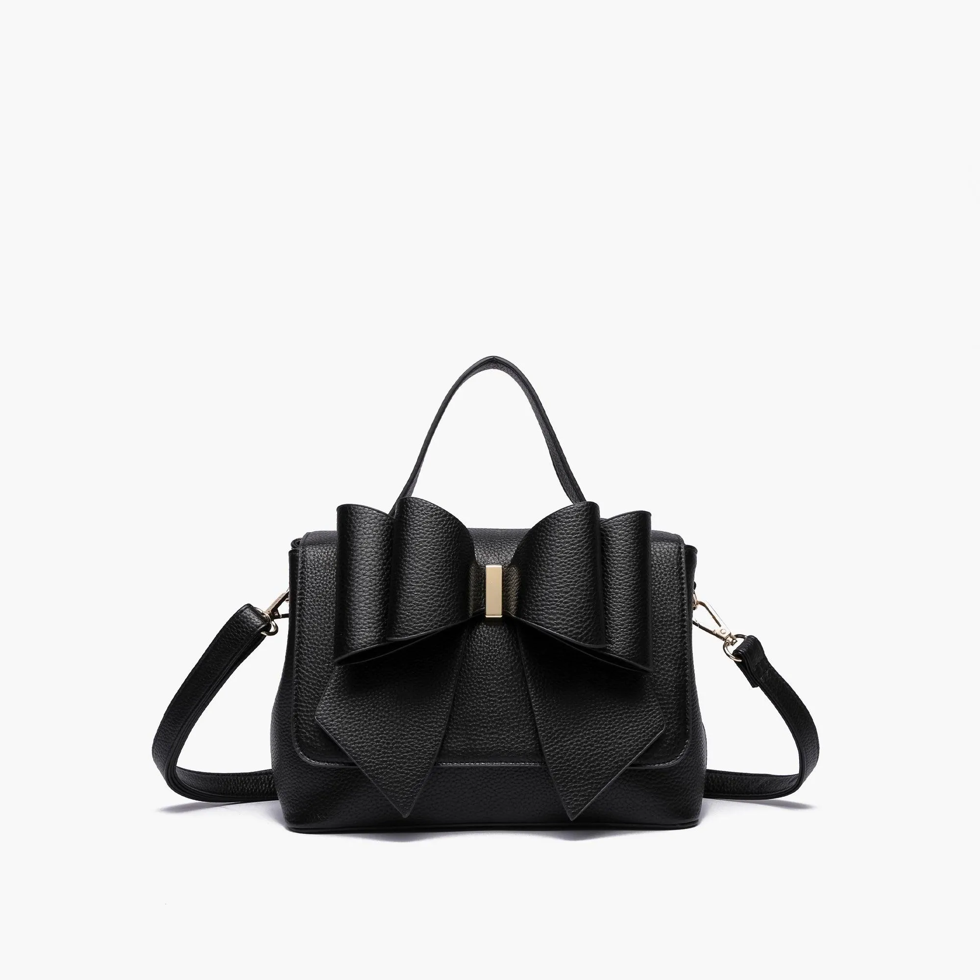 Eva Double Bow Crossbody Satchel Bag