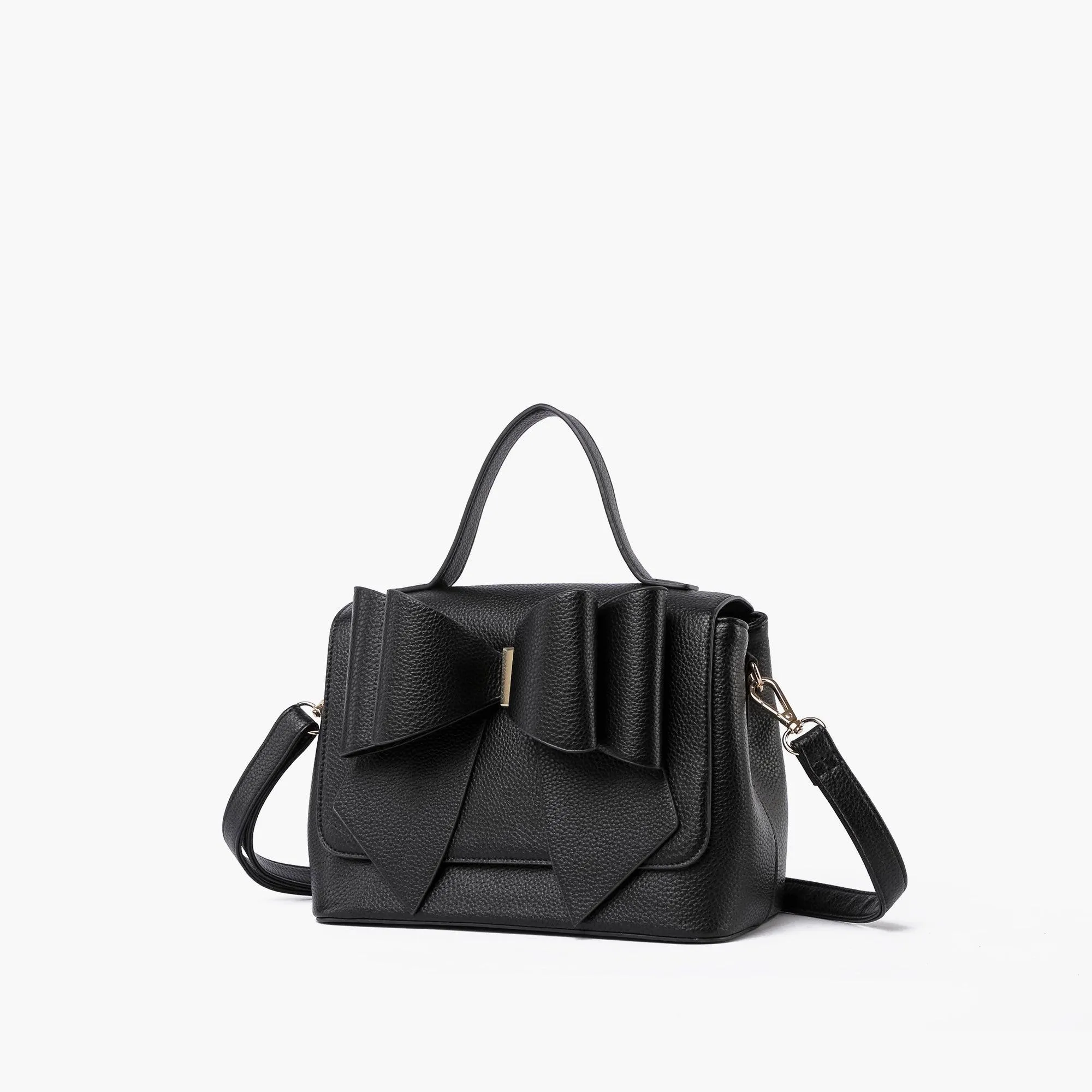 Eva Double Bow Crossbody Satchel Bag