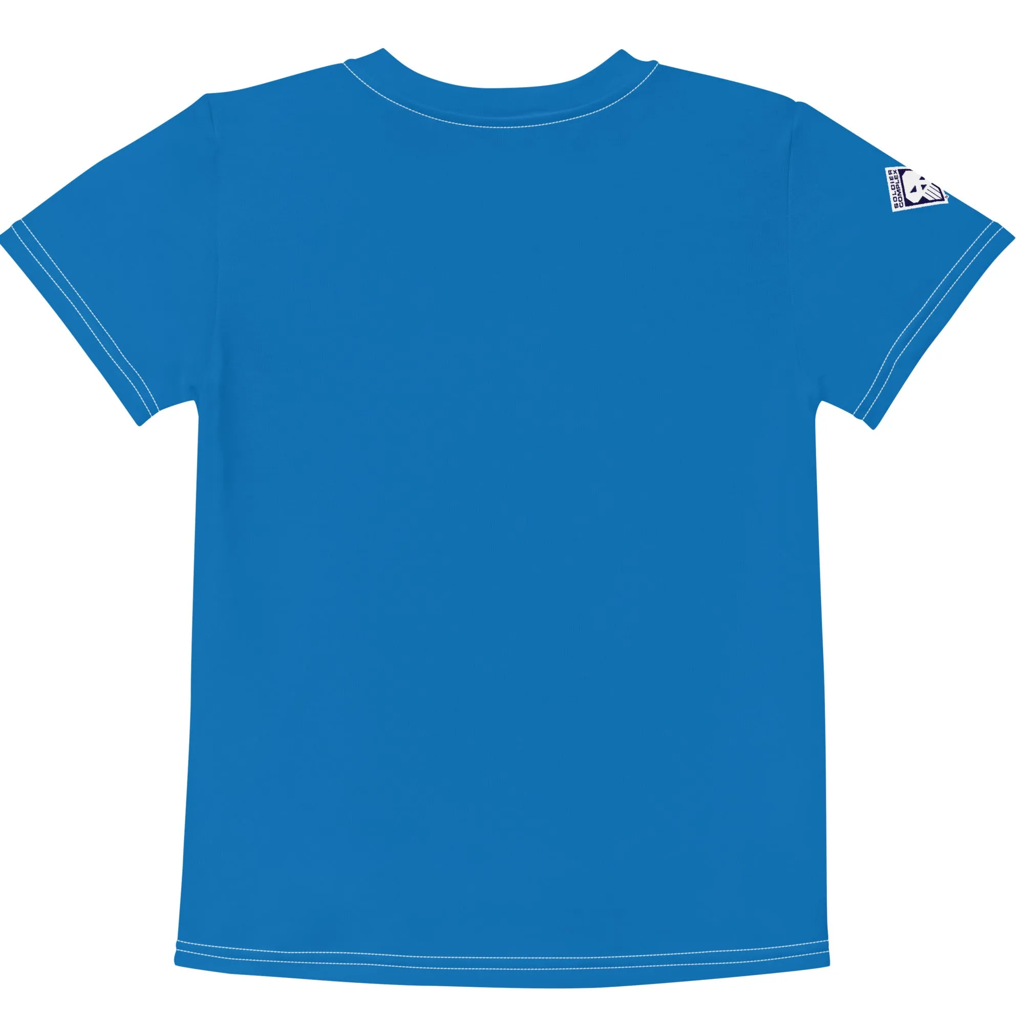 Everyday Performance: Girls Short Sleeve Solid Color Rash Guard - Azul