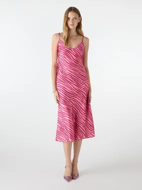 Fia Midi Dress in Pink Zebra