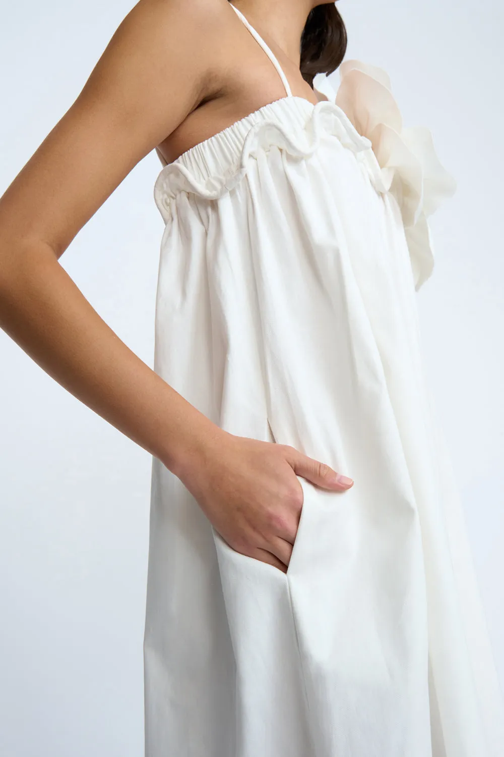 Flora Pipe Sun Dress | Final Sale - Ivory