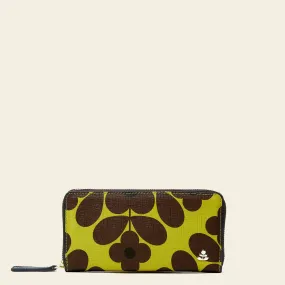 Forget Me Not Wallet - Flower Tile Chartreuse