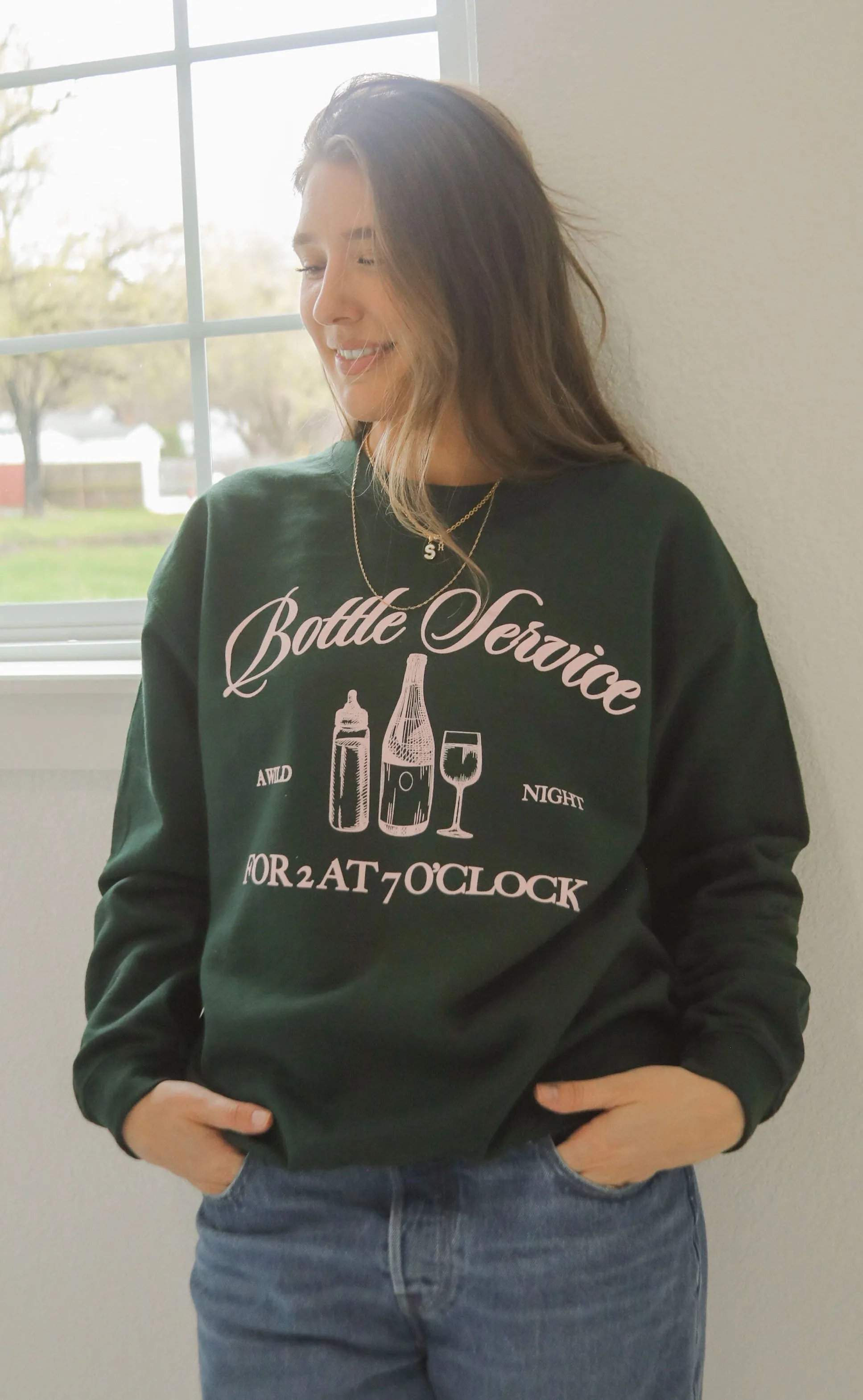 friday   saturday: bottle service sweatshirt