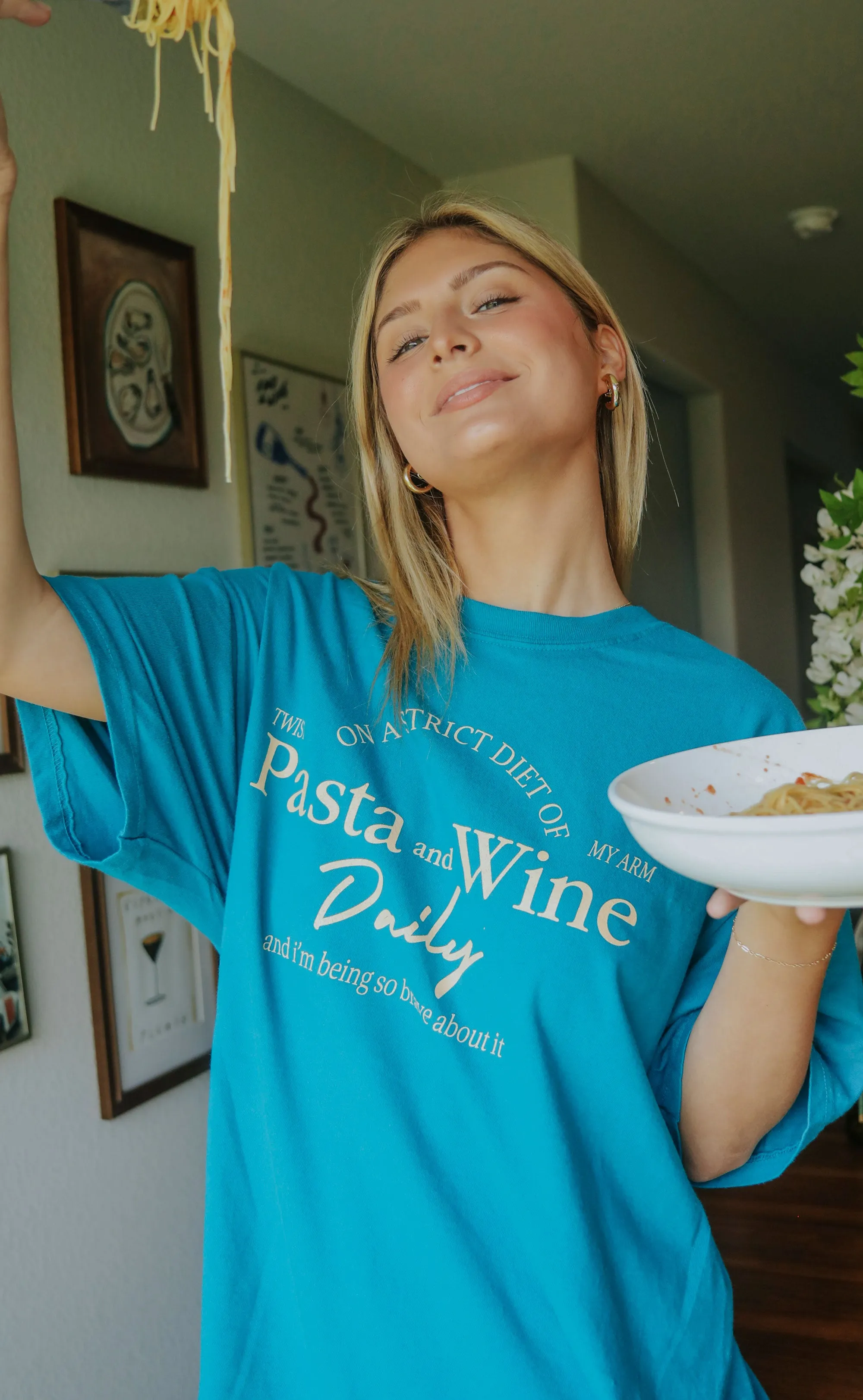 friday   saturday: pasta and wine t shirt