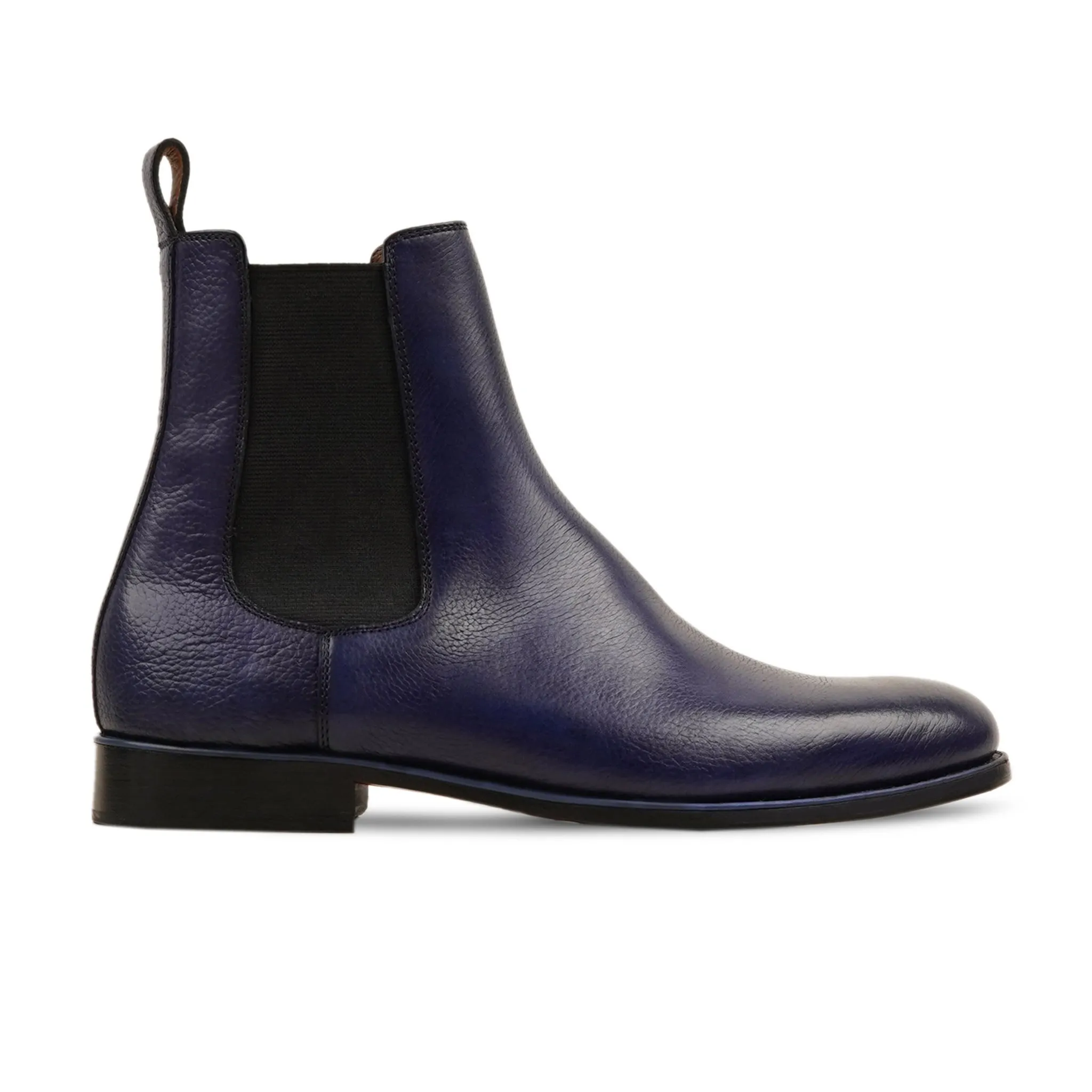 Gera - Men's Navy Blue Pebble Grain Chelsea Boot