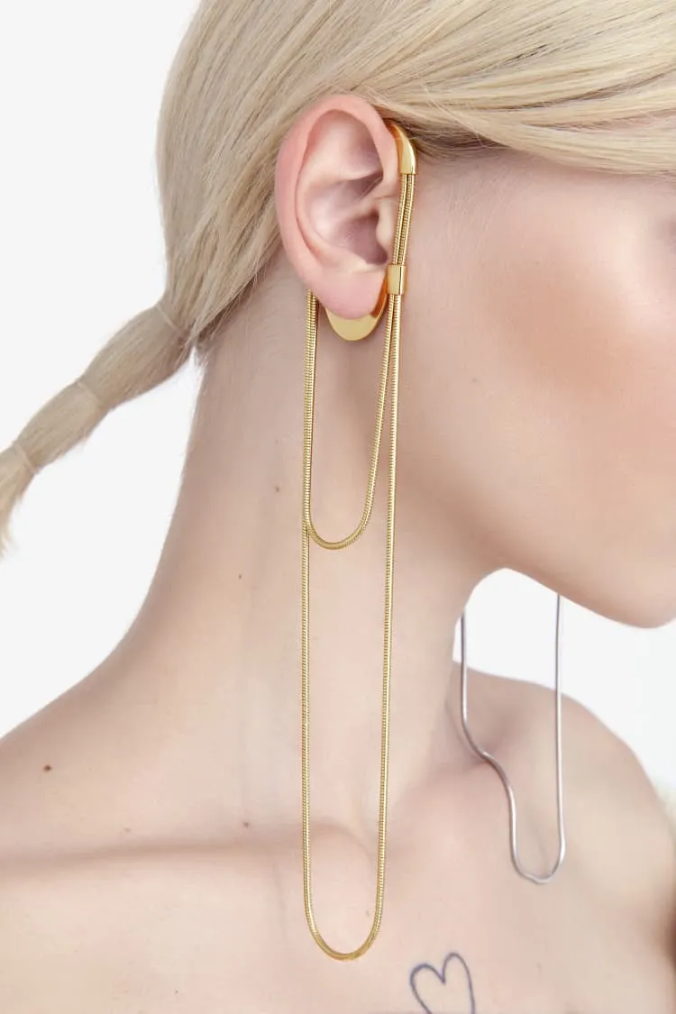 gold chain ear-cuff