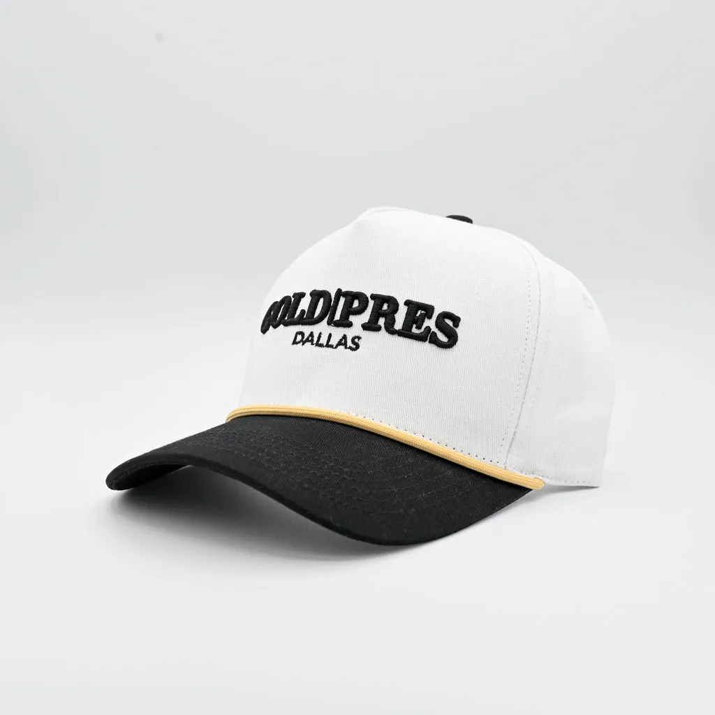 Gold Pres Dallas Classic Snapback White/Black