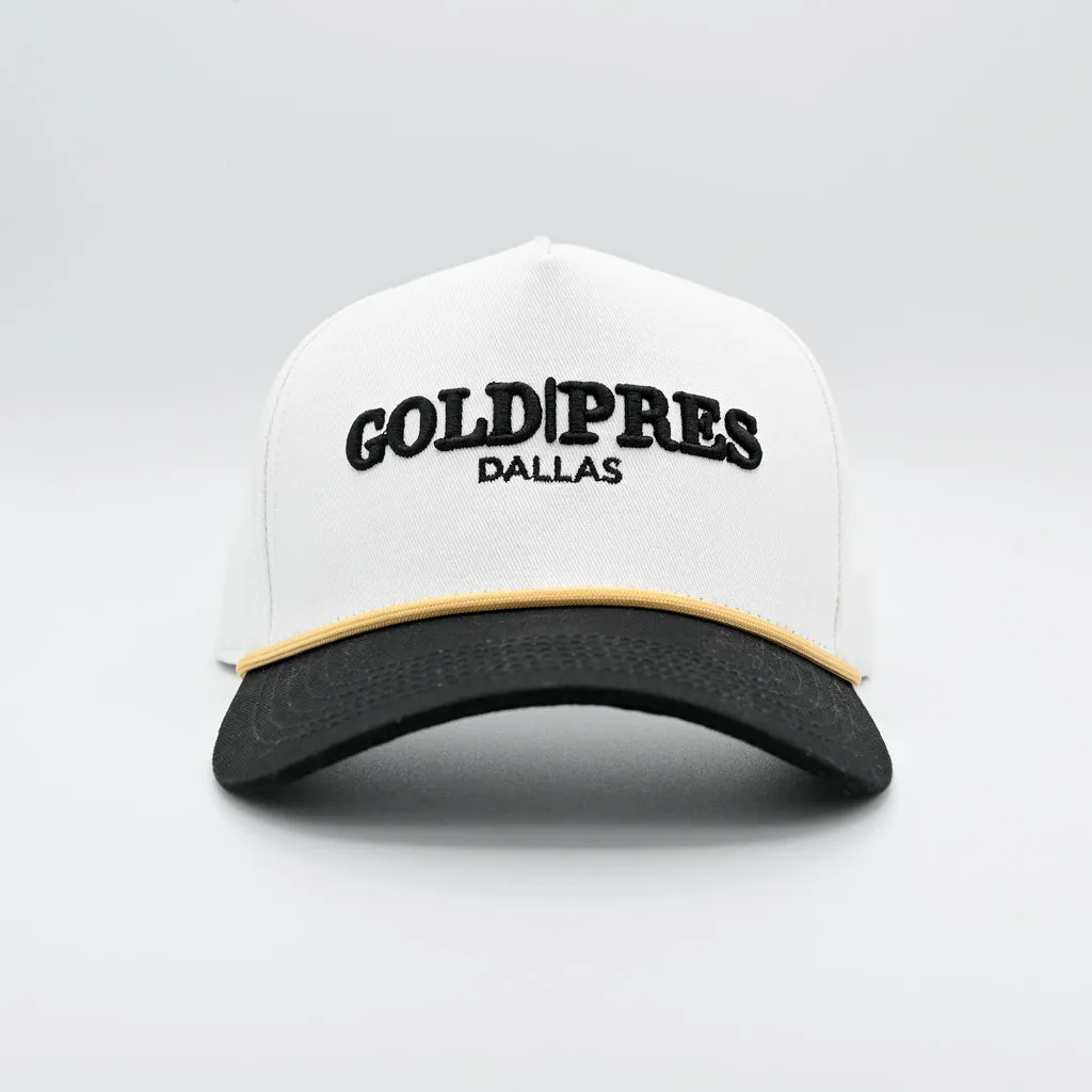 Gold Pres Dallas Classic Snapback White/Black