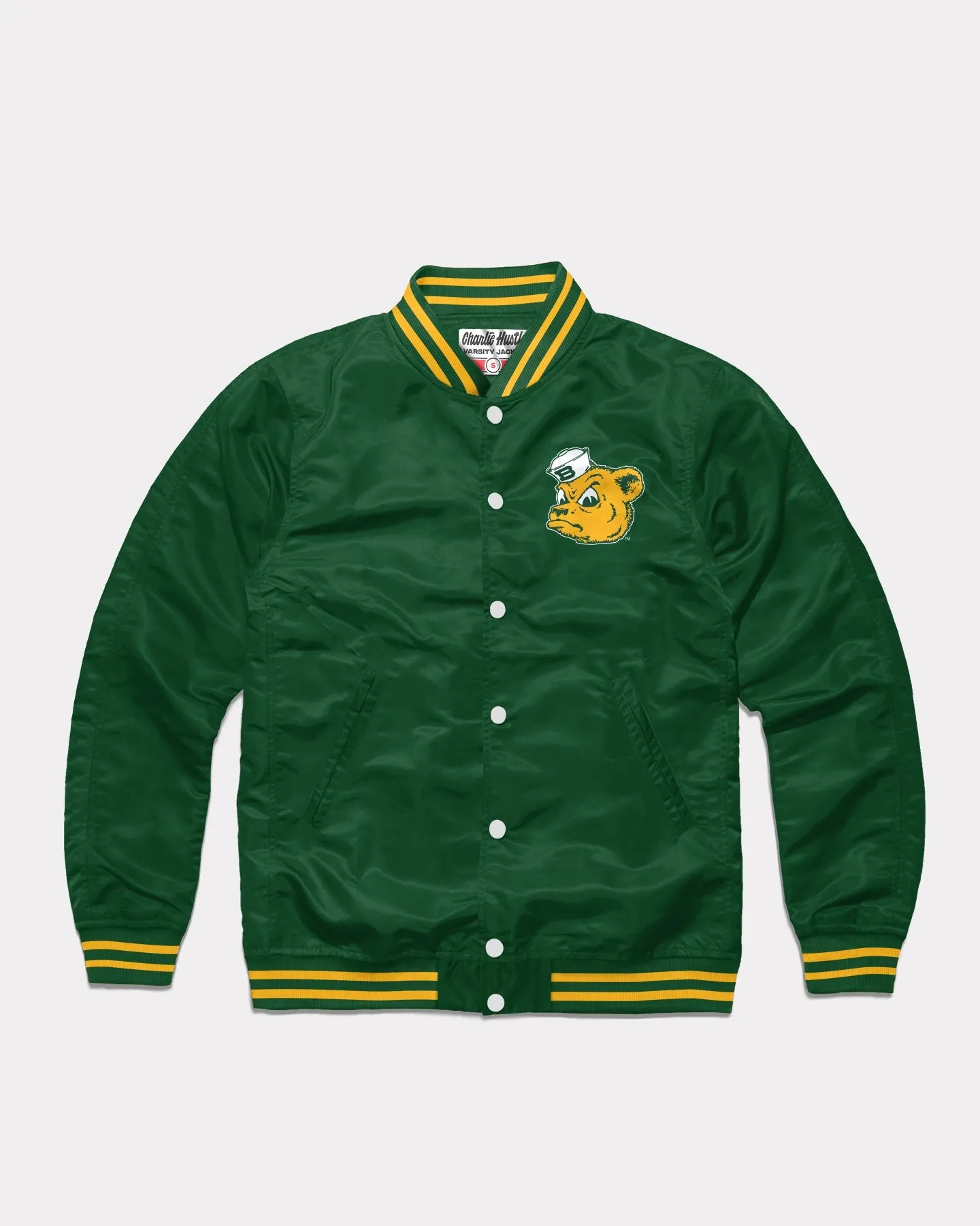 Green Baylor Sailor Bear Varsity Jacket