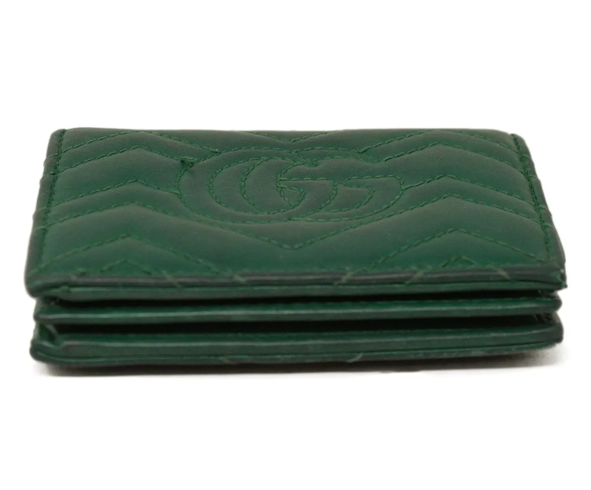 Gucci Green Quilted Leather Wallet